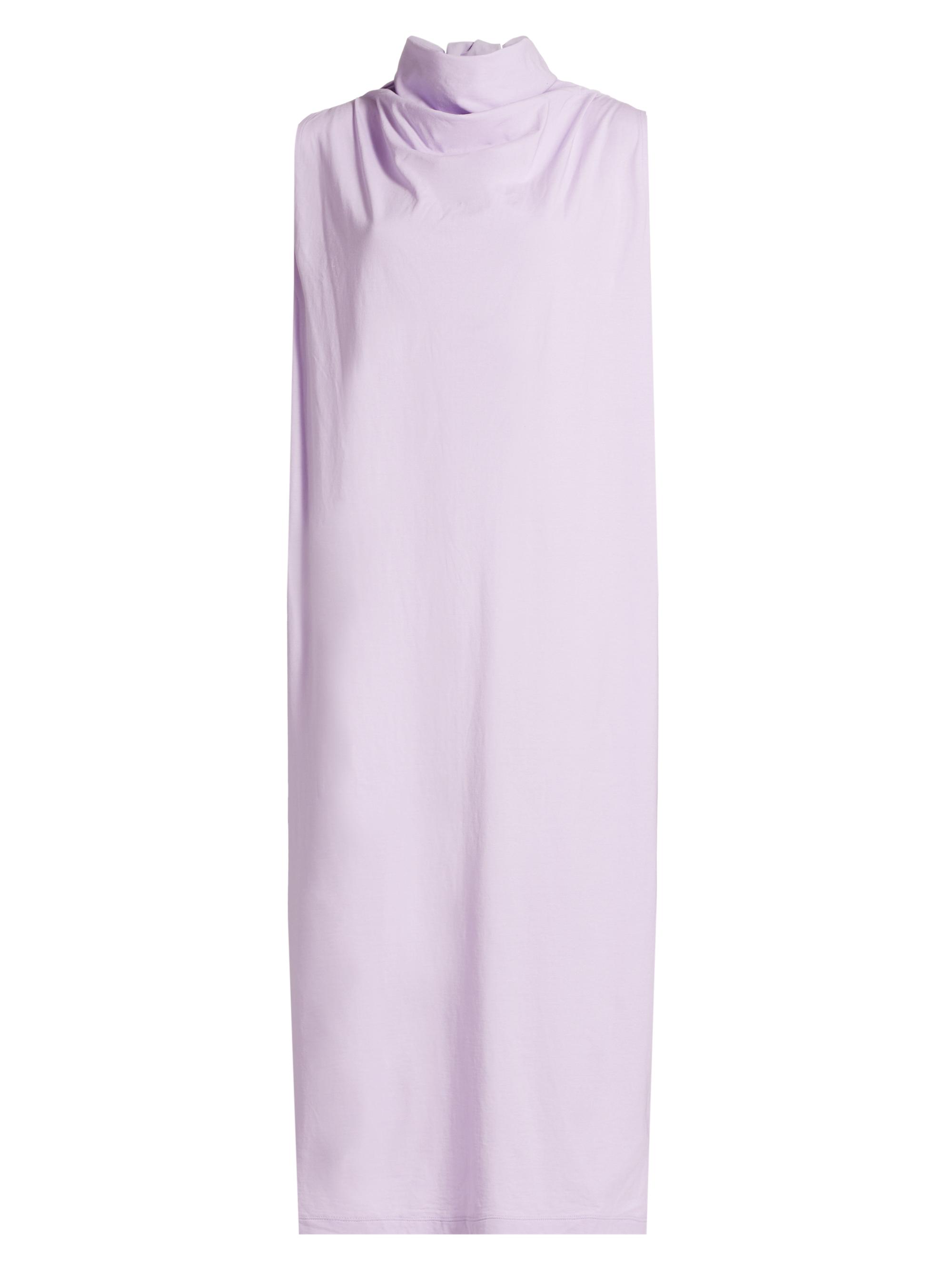 Issey Miyake Women's Cotton Jersey Draped Maxi Dress - Purple