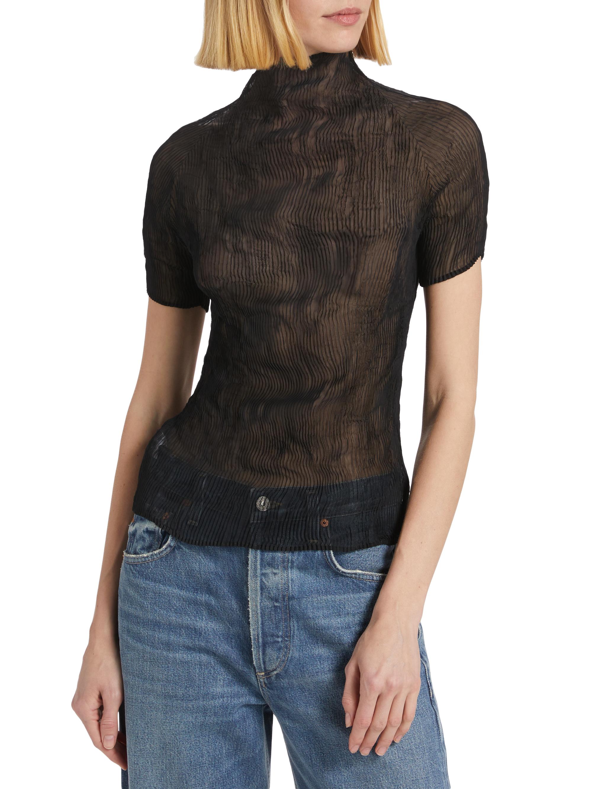 Issey Miyake Chiffon Twist Smokey Blouse | Saks Fifth Avenue