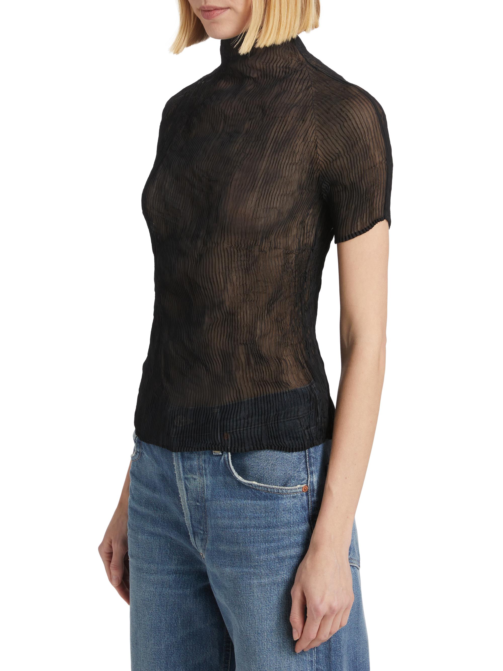 Issey Miyake Chiffon Twist Smokey Blouse | Saks Fifth Avenue