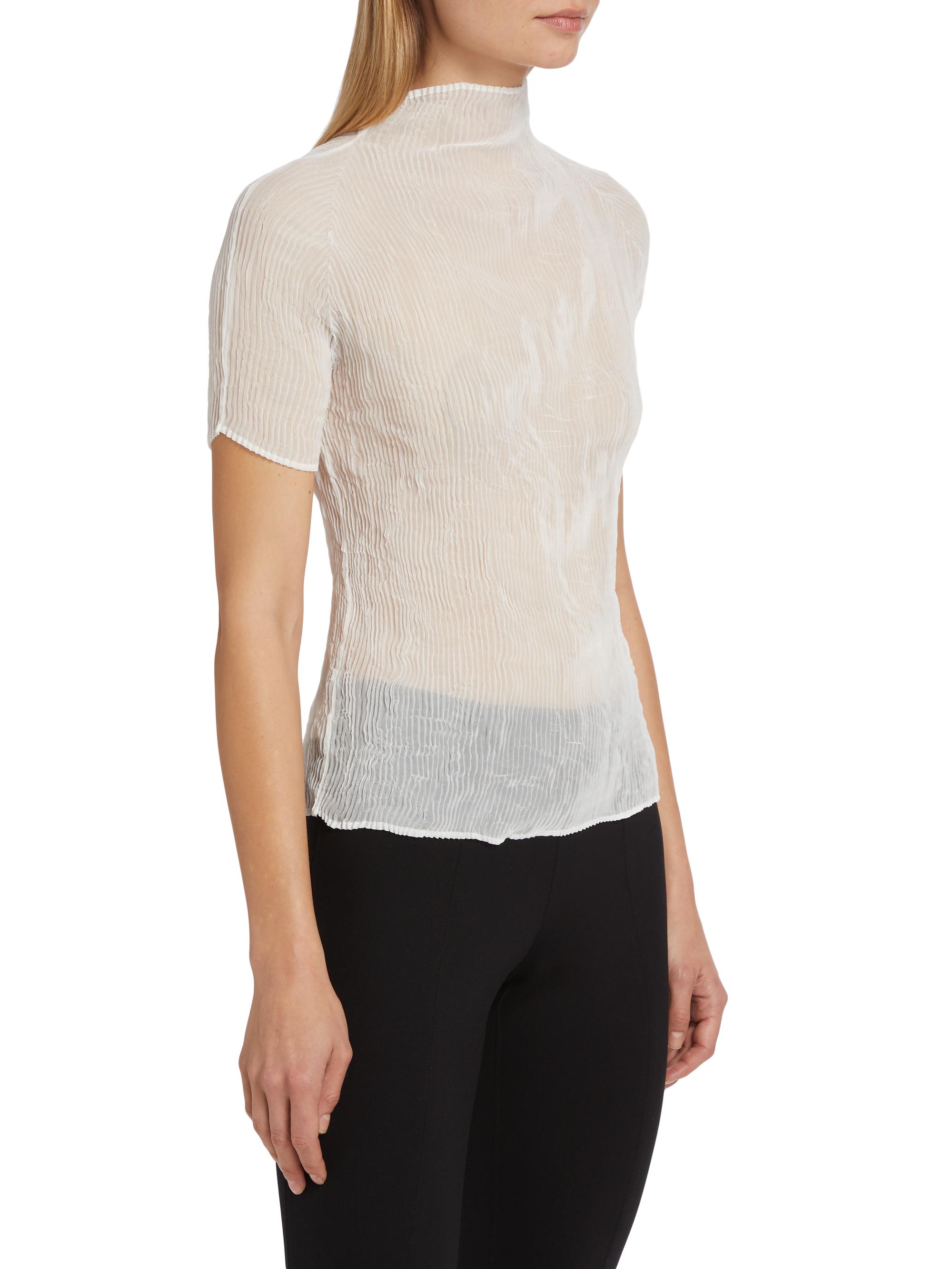 Issey Miyake Chiffon Twist Smokey Blouse | Saks Fifth Avenue