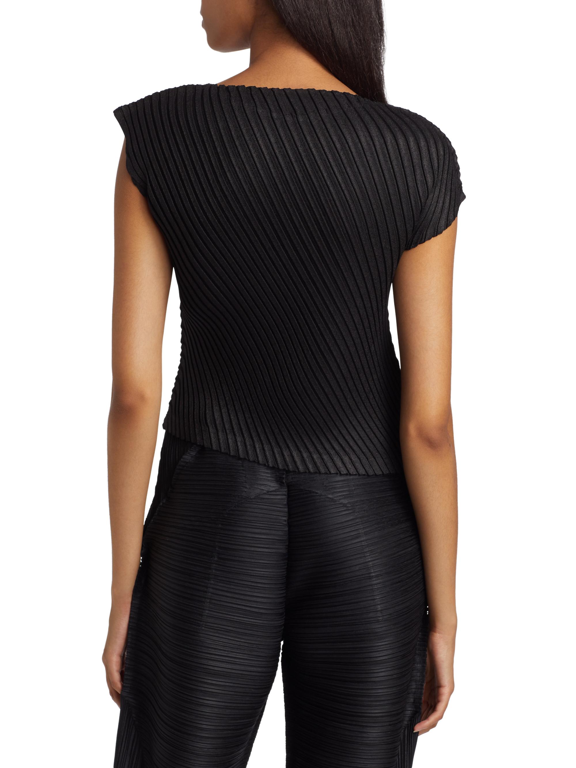 Shop Issey Miyake Grasping The Formless Linen Like Pleats Top 