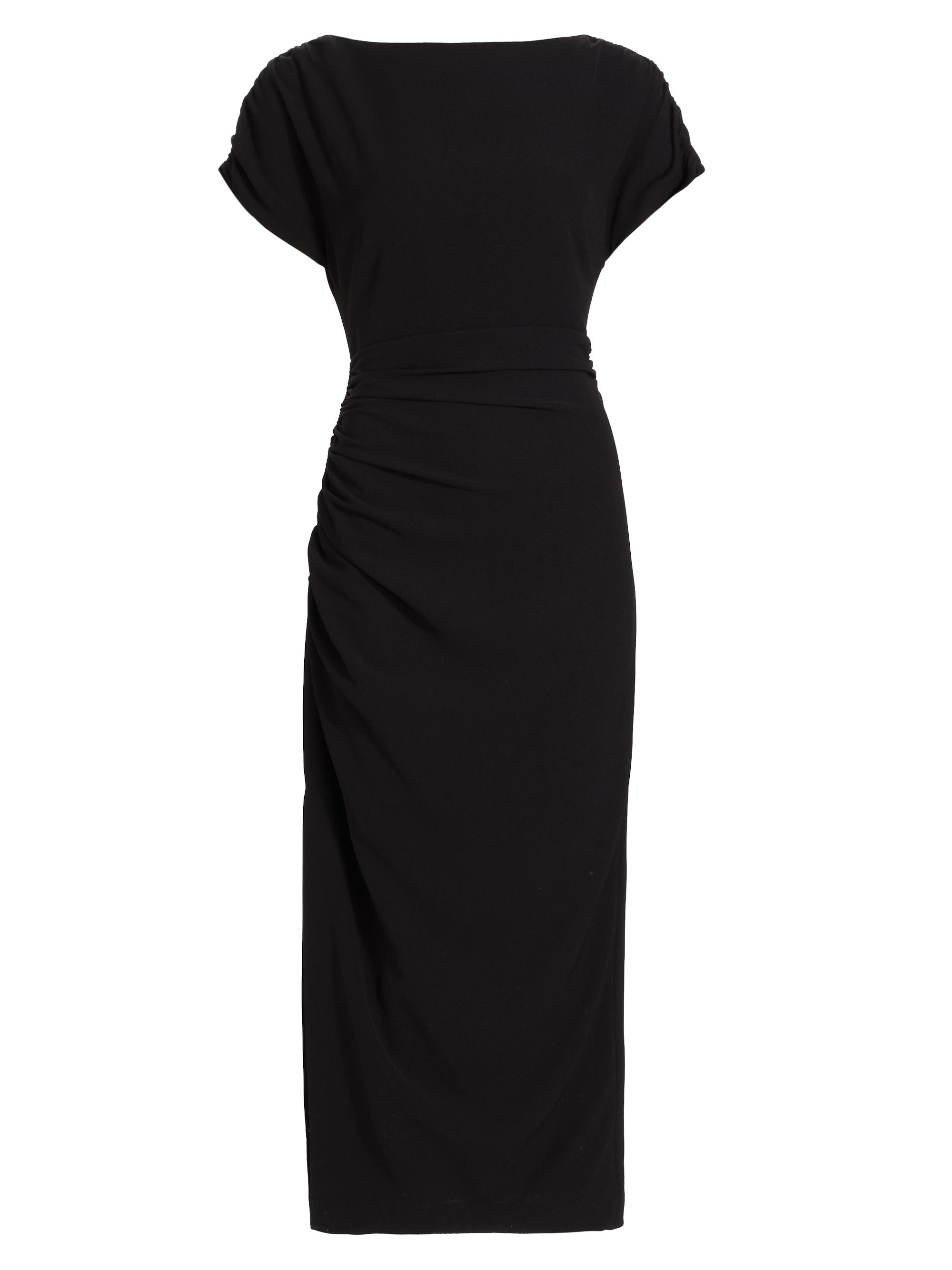 Lela Rose Women's Florence Ruched Crepe Dress - Black