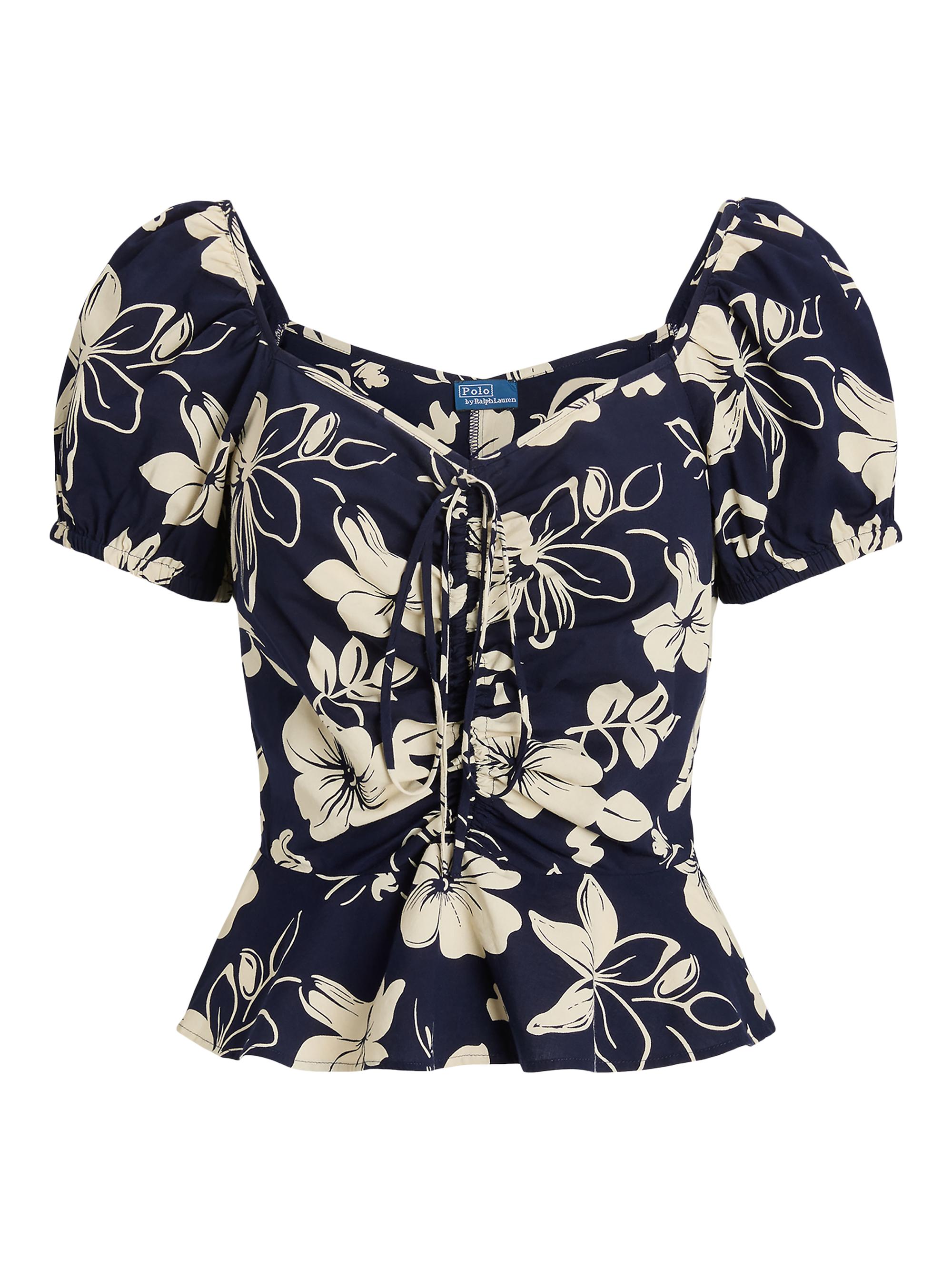 Polo Ralph Lauren Women's Floral Cotton Drawstring Top - Grand Floral