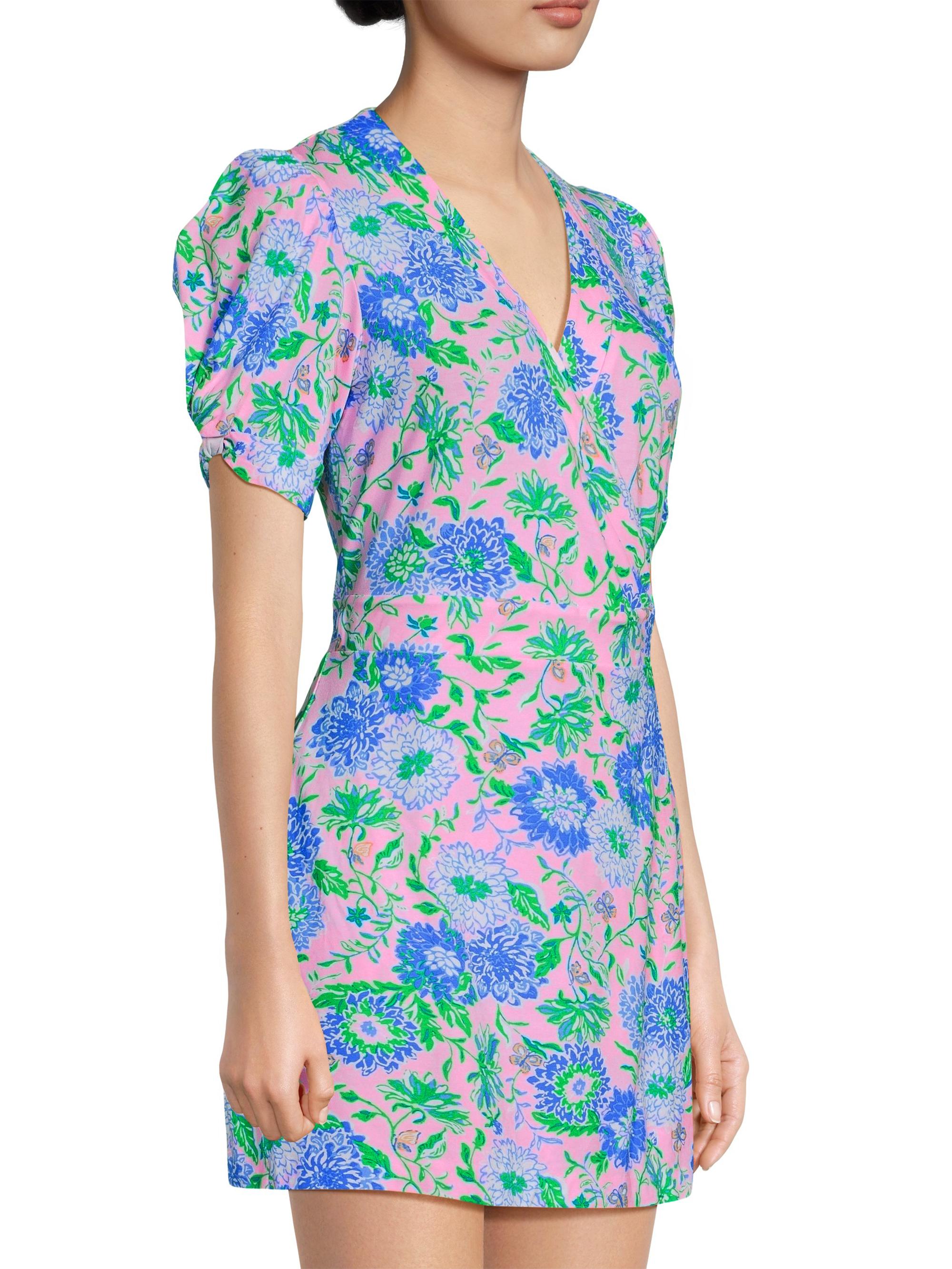 Lilly Pulitzer Sailynn Floral Puff-Sleeve Romper | Saks Fifth Avenue