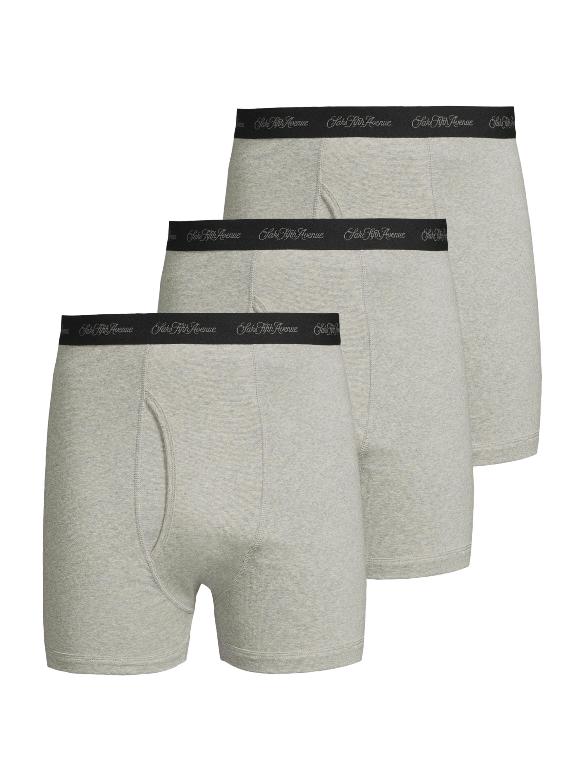 Saks Fifth Avenue Men's COLLECTION 3-Pack Boxer Brief Set - Grey