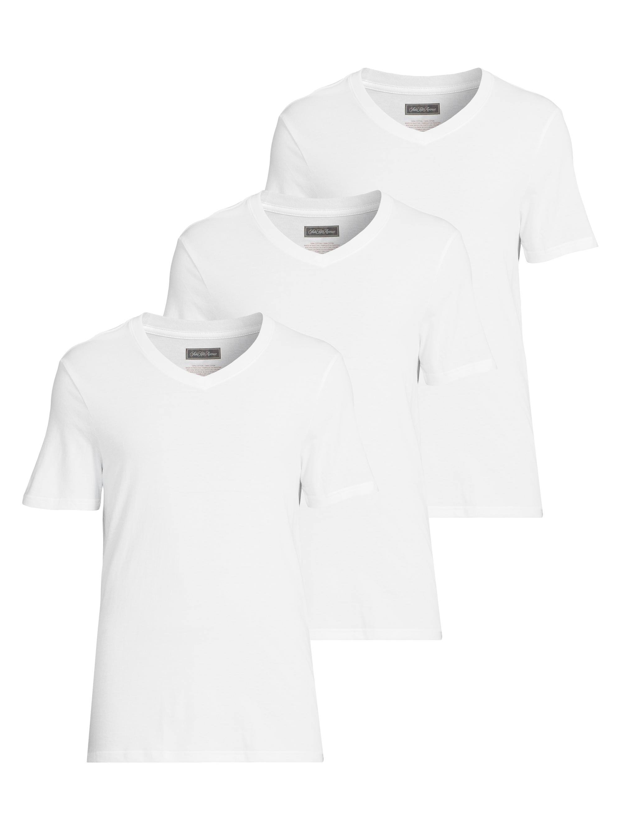 Saks Fifth Avenue Men's COLLECTION 3-Pack Cotton V-Neck T-Shirt Set - Black