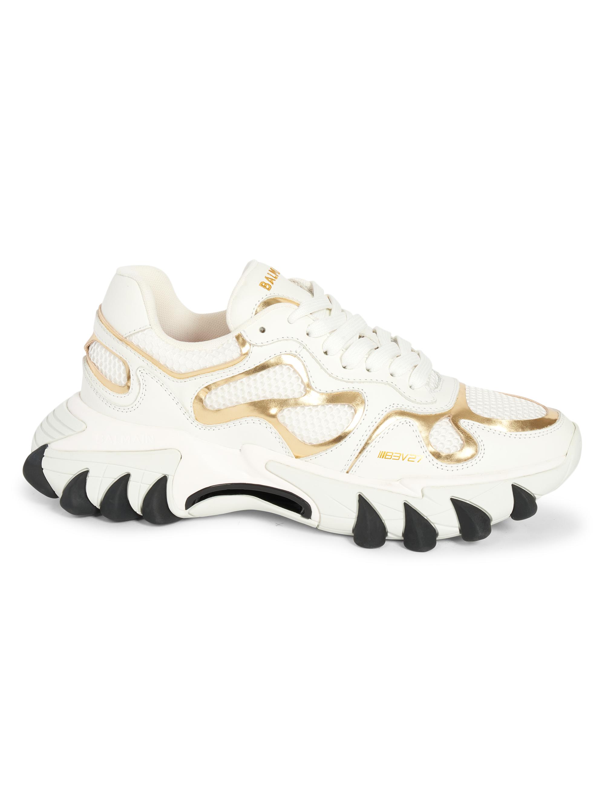 Balmain B-East Leather & Mesh Sneakers | Saks Fifth Avenue