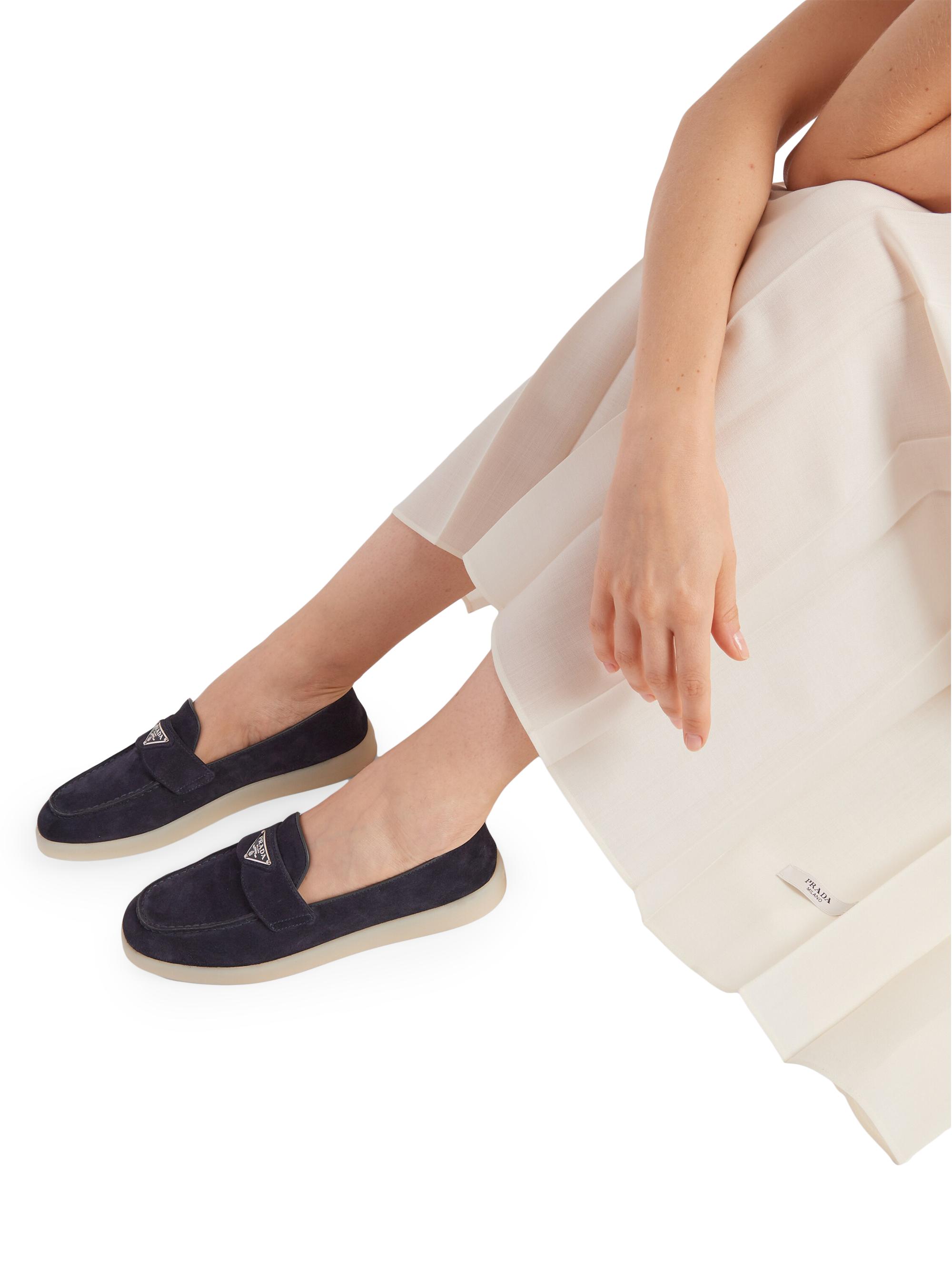 Prada Suede Leather Loafers | Saks Fifth Avenue display picture 1