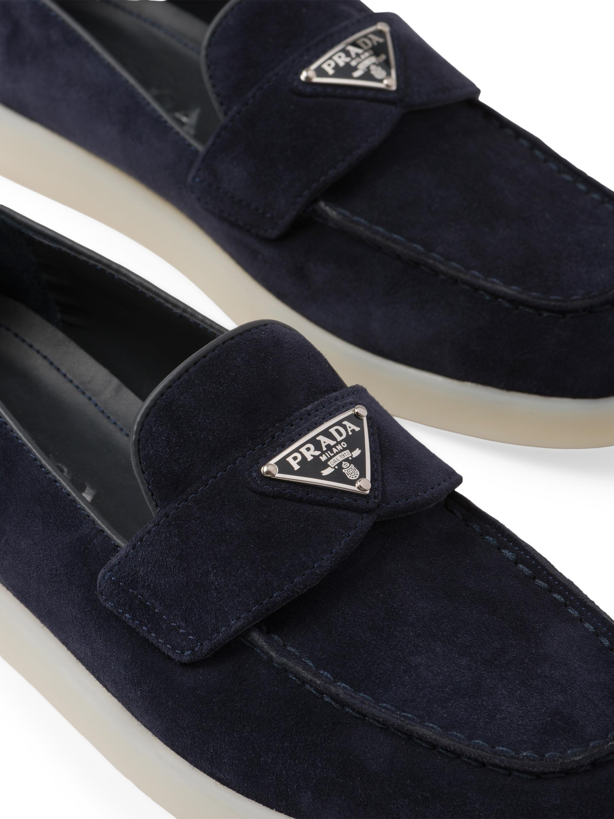 Prada Suede Leather Loafers | Saks Fifth Avenue display picture 2
