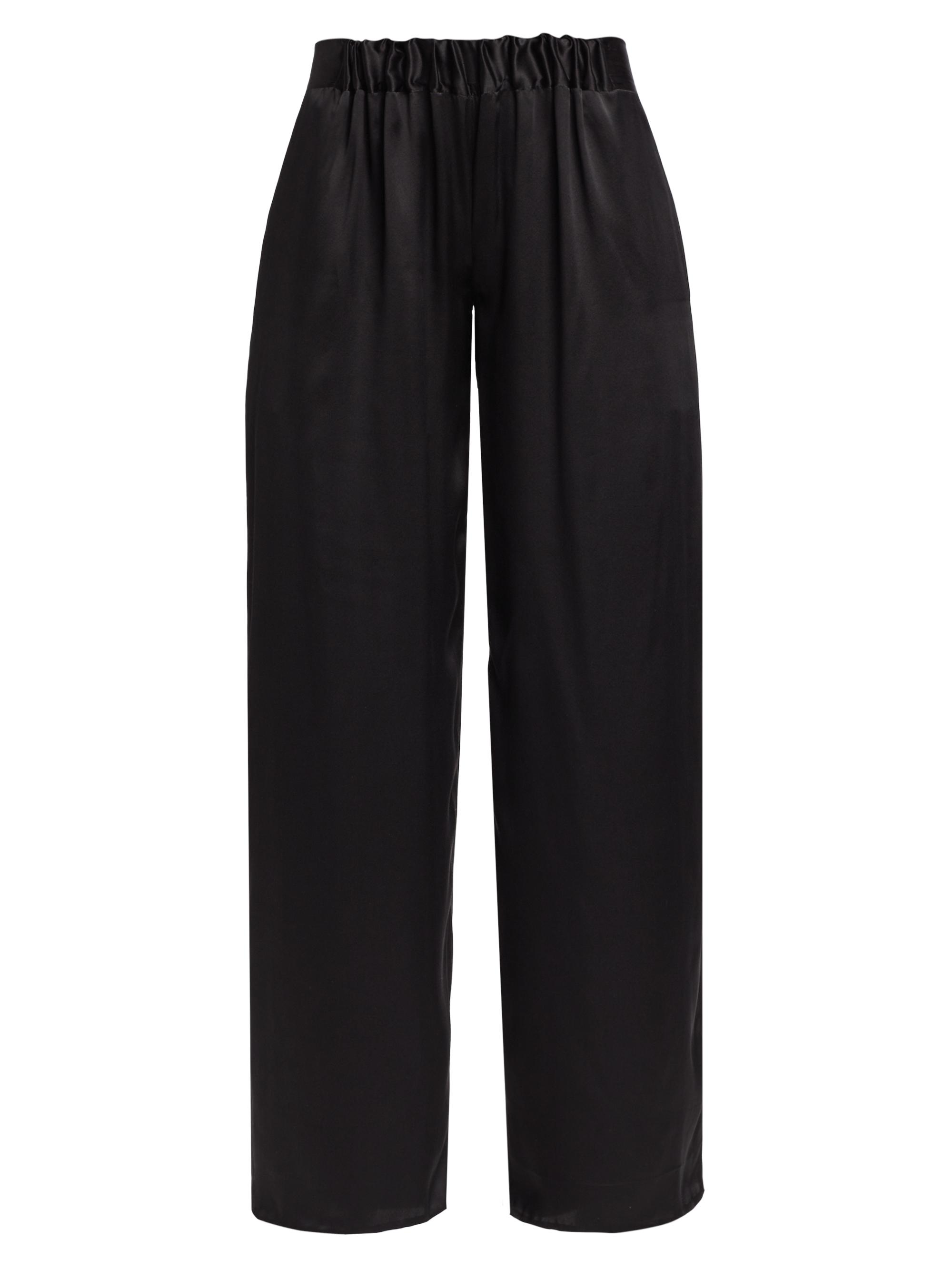 Liberowe Women's Silk Palazzo Trousers - Black