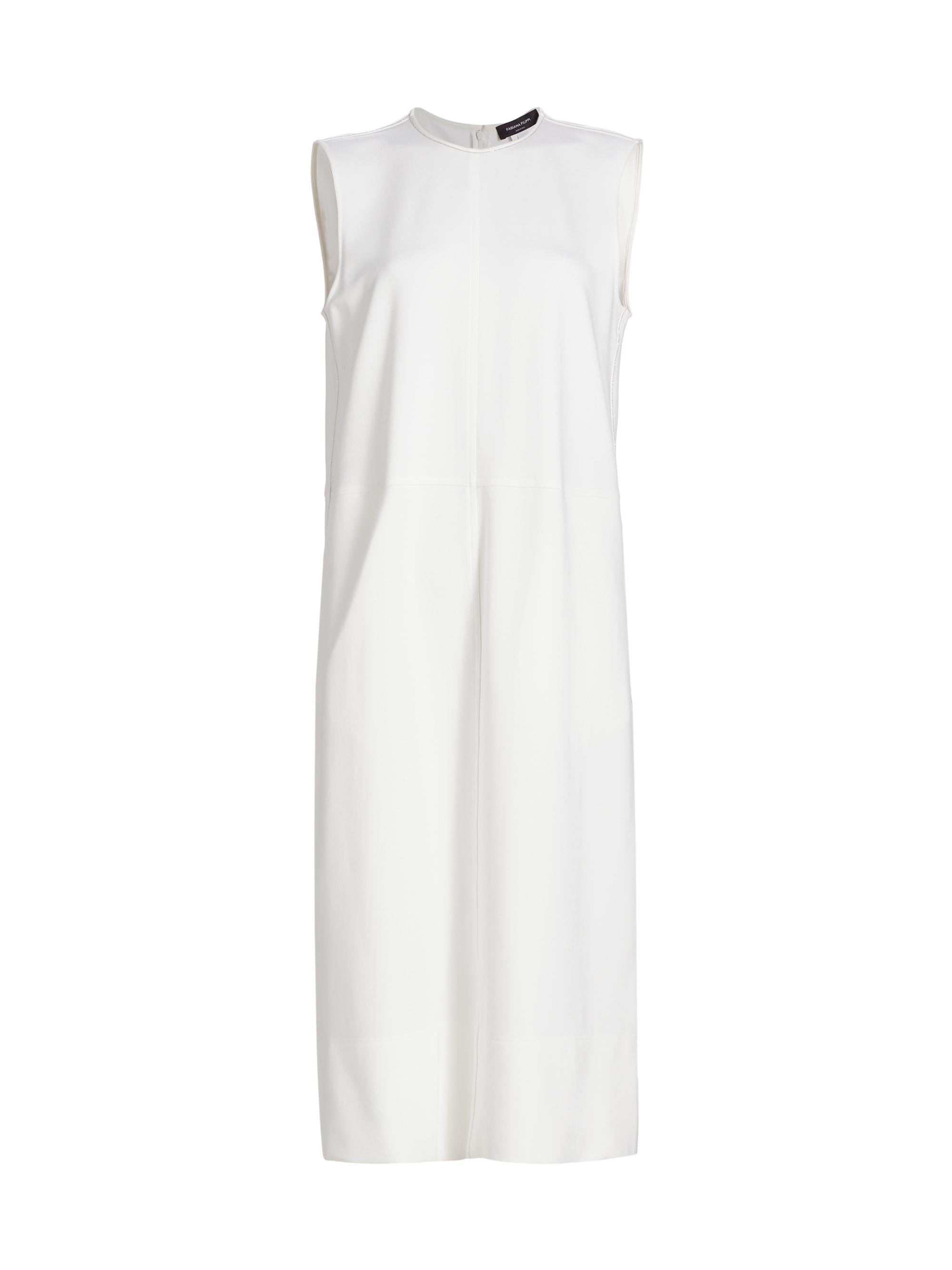 Fabiana Filippi Women's Sleeveless Shift Midi-Dress - Bianco