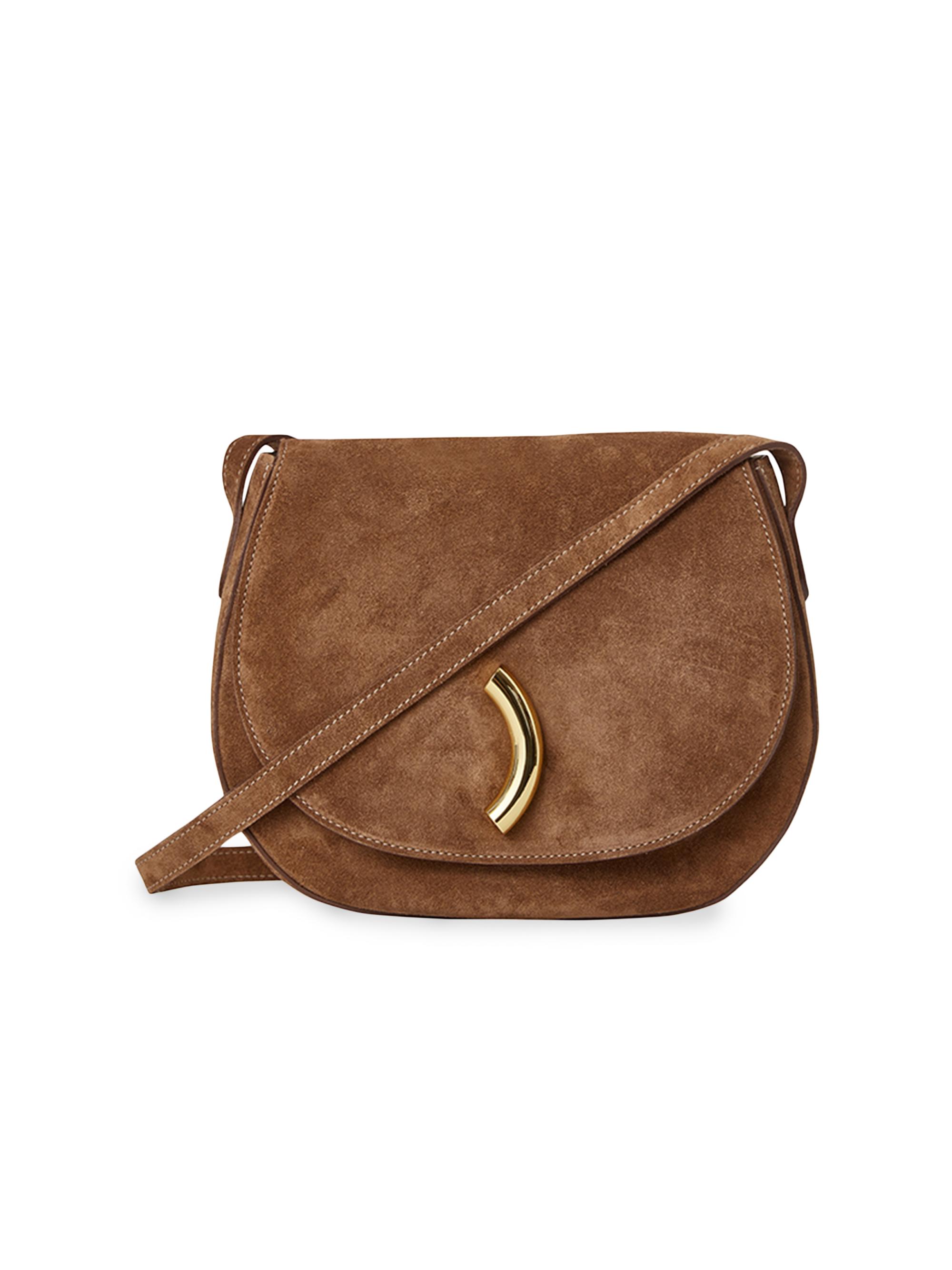 Liffner Women's Maccheroni Suede Crossbody Bag - Brown