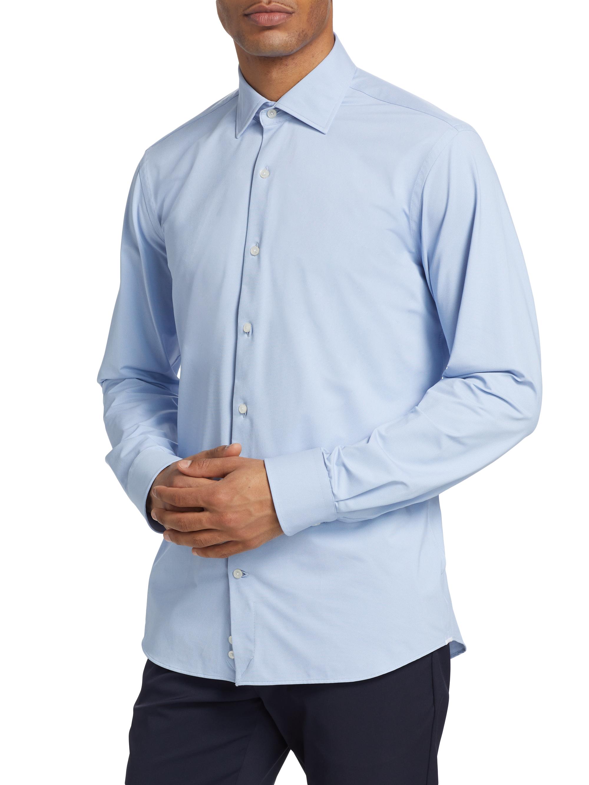 fitted men's dress shirt Athletic Fit Dress Shirt in Burgundy L main image 1