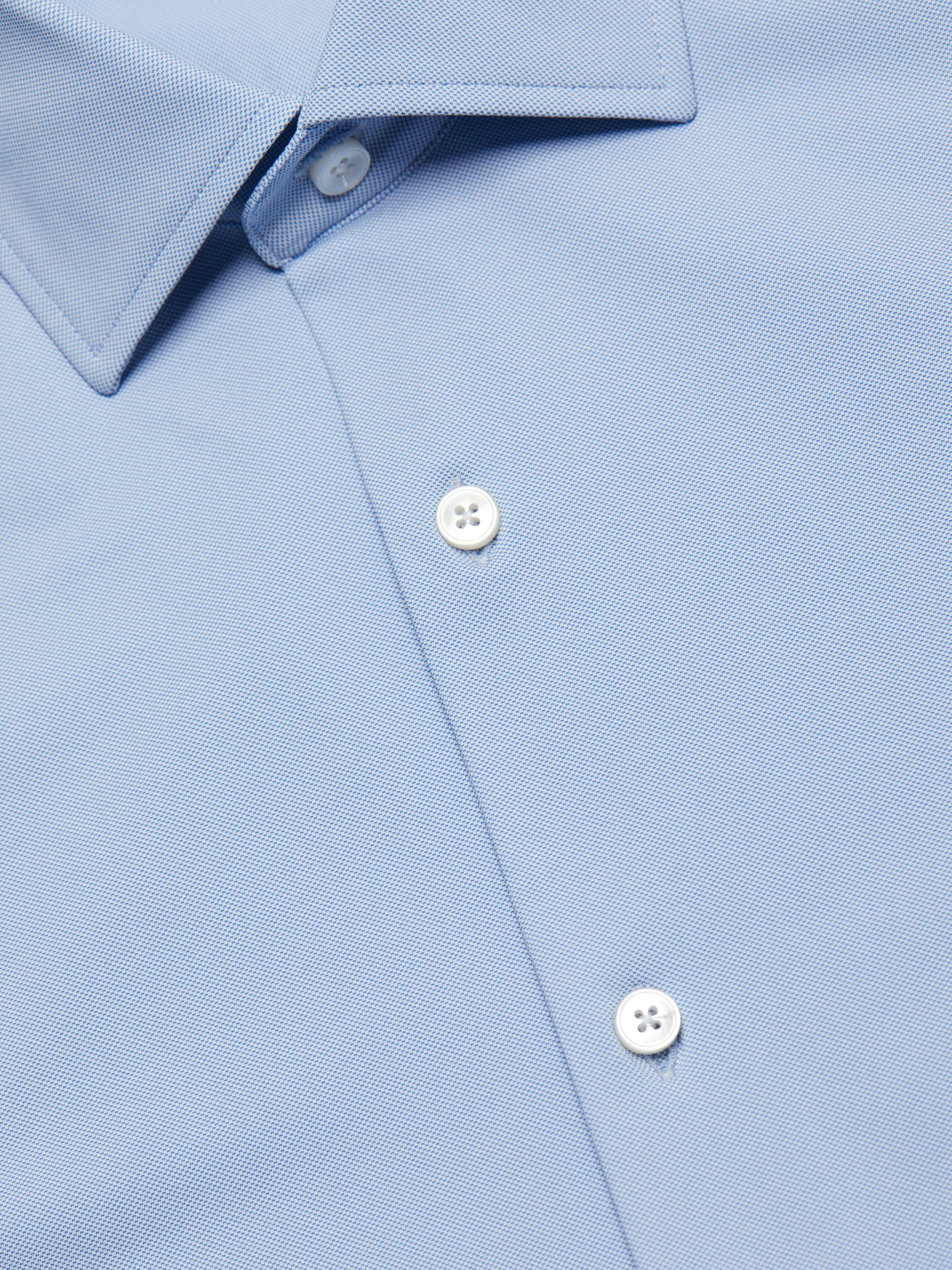 white christmas dresses Men's Light Blue Dress Shirt Twill Stretch Cotton, 18.5 main image 1