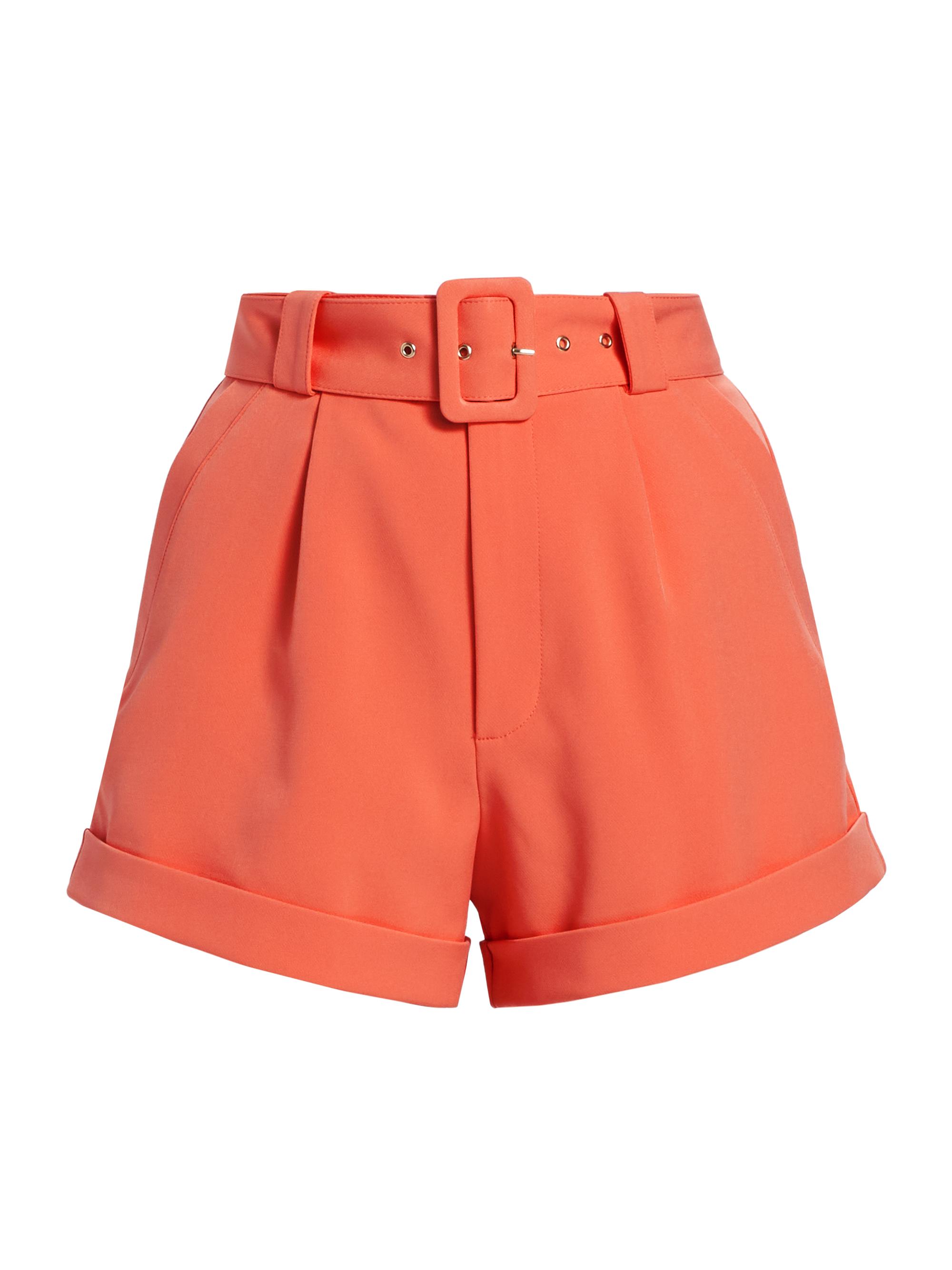 Generation Love Women's Belen Belted Pleated Crepe Shorts - Apricot