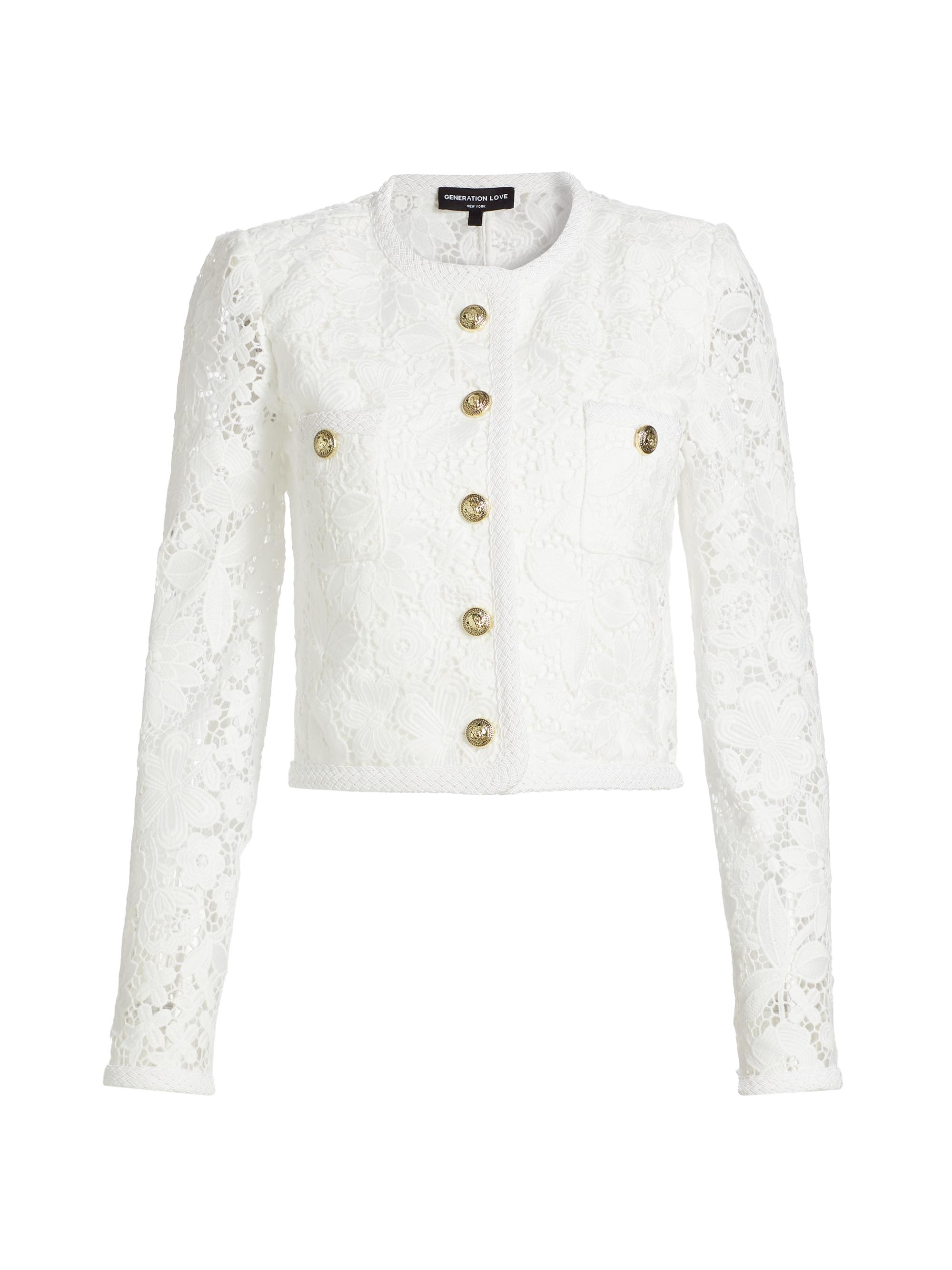 Generation Love Women's Amber Lace Jacket - White