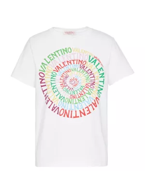 Shop Valentino Garavani Loop Jersey T-Shirt | Saks Fifth Avenue