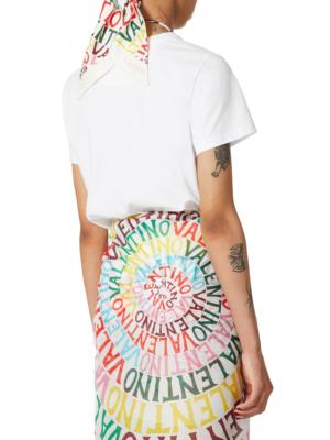 Moschino Kids logo-print mini skirt - White