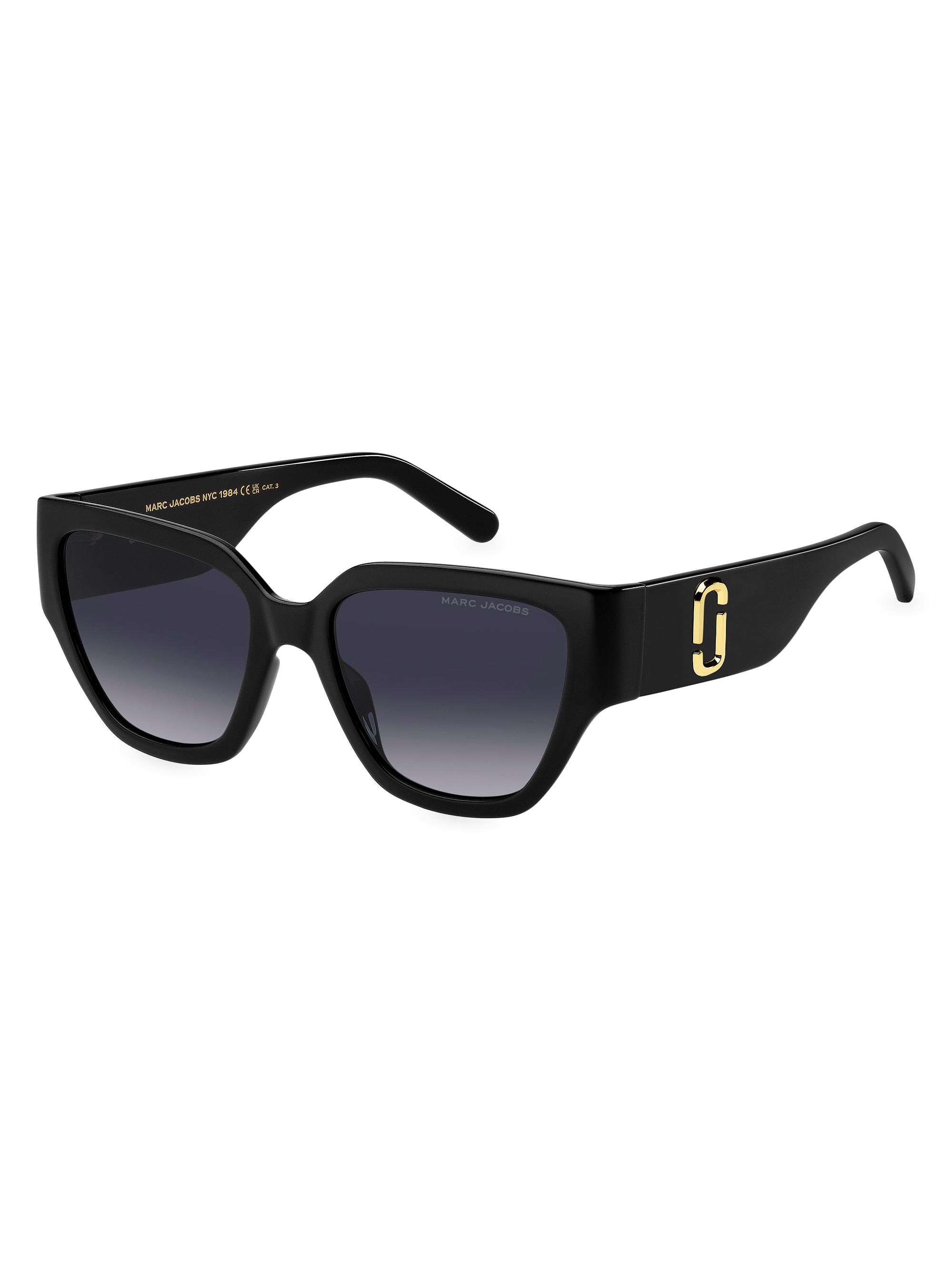Marc Jacobs Women's The Snapshot 54MM Geometric Sunglasses - Black Grey Gradient