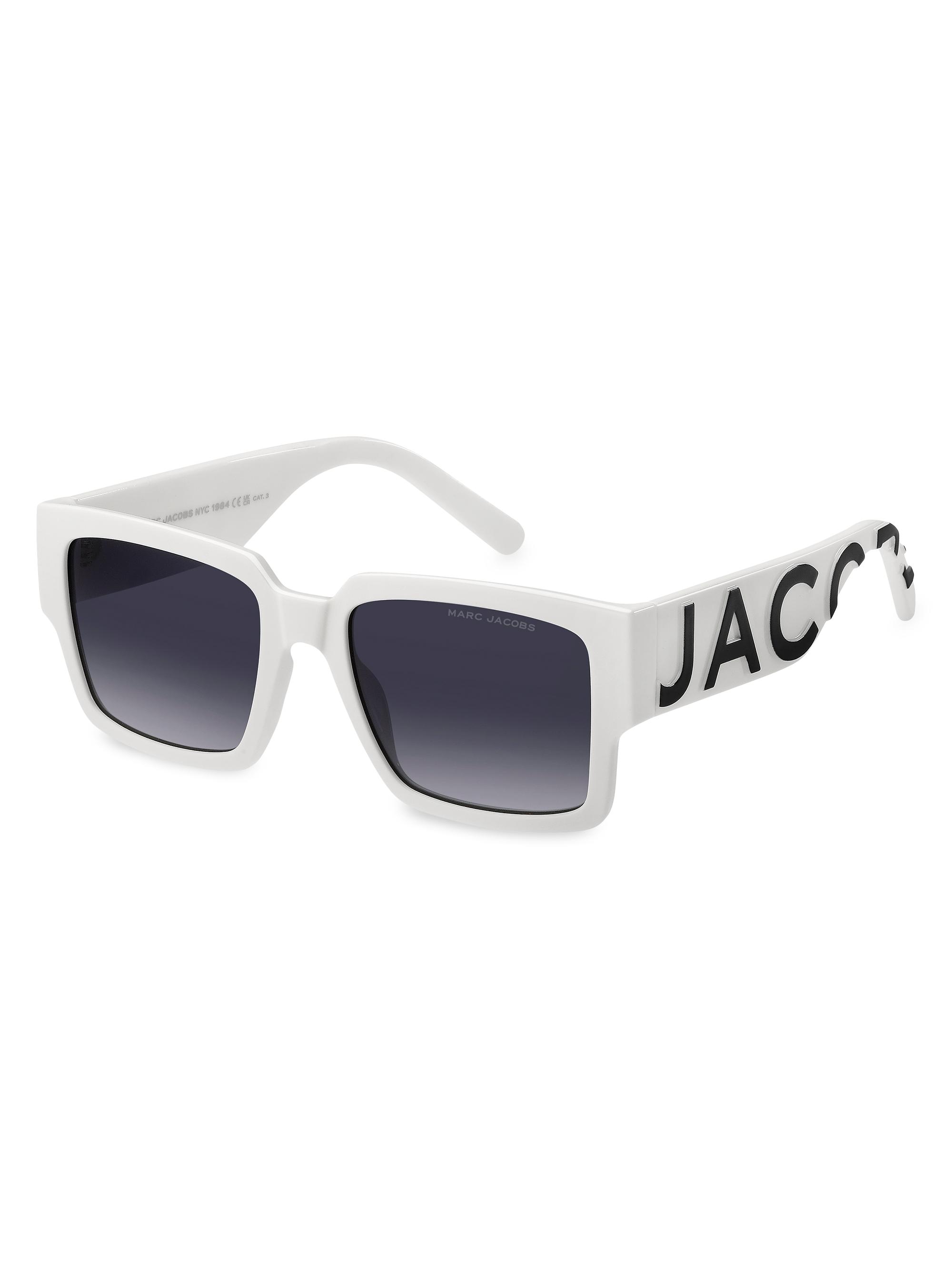Marc Jacobs Women's 54MM Square Sunglasses - White Grey Gradient