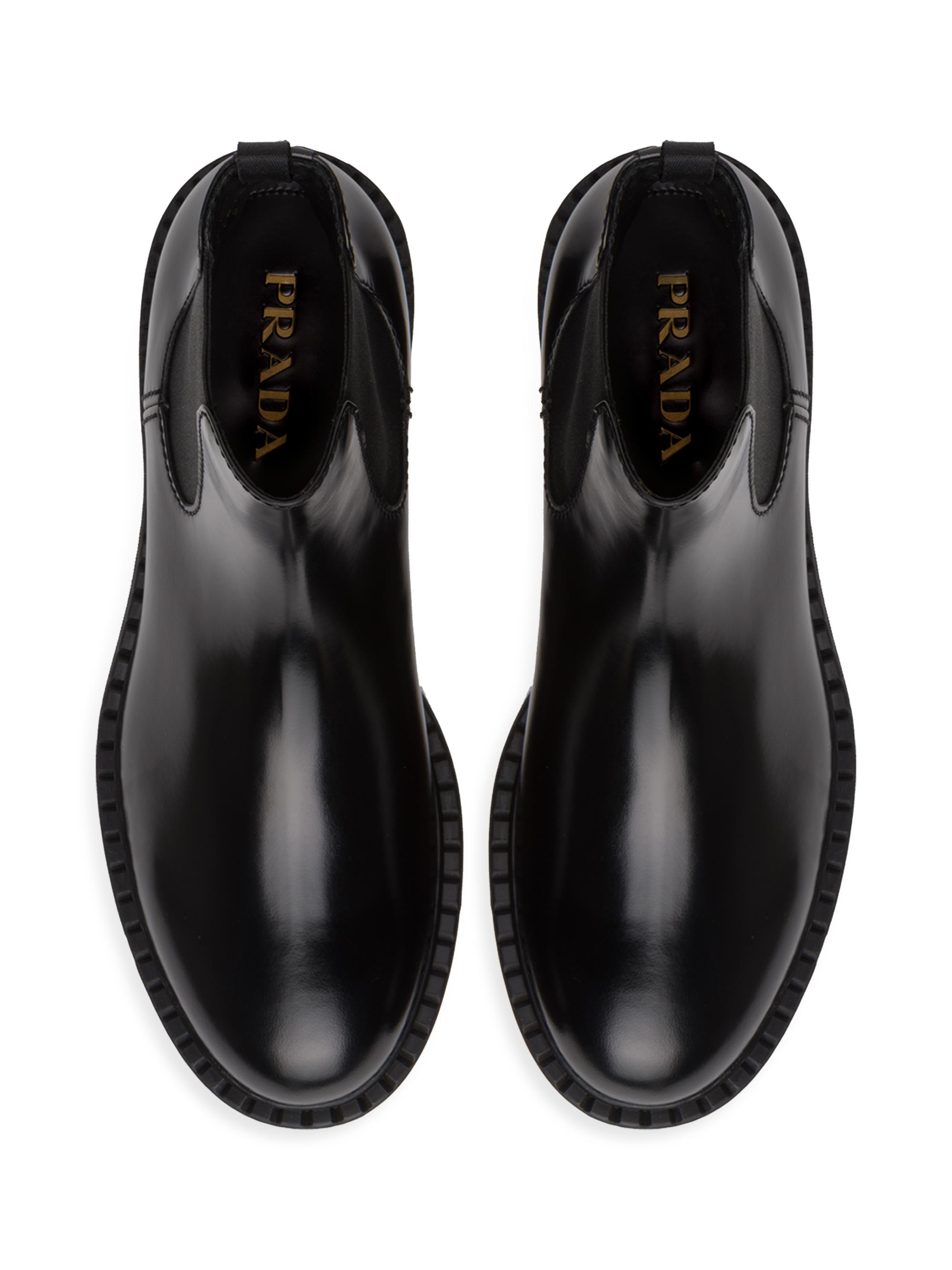 PRADA ボロタイ Prada Brushed Leather Chelsea Boots | Saks Fifth Avenue