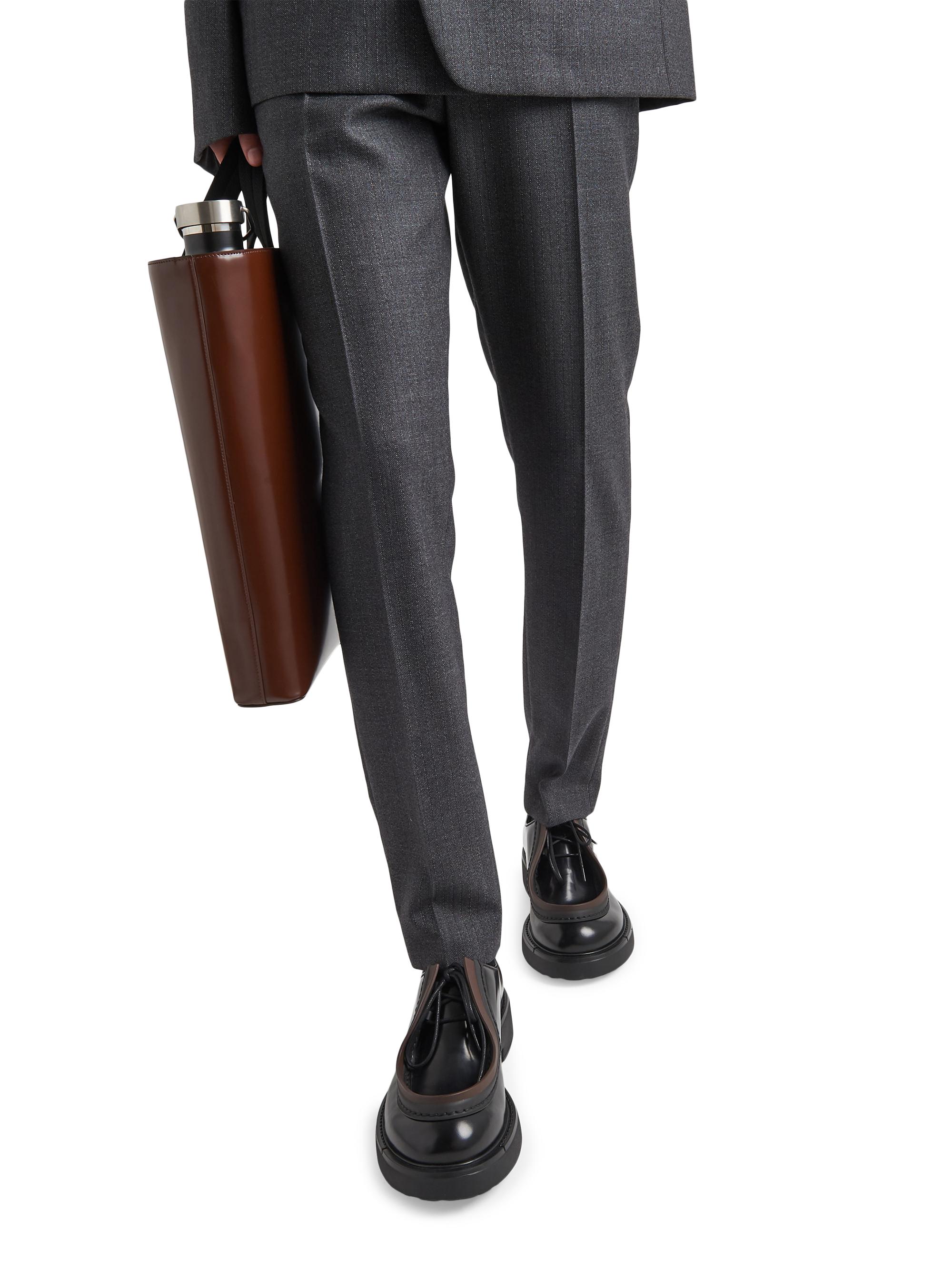 Prada Diapason Opaque Brushed Leather Lace-Up Shoes | Saks