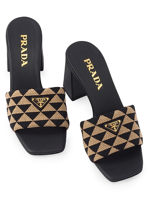 Shop Prada Embroidered Fabric Sandals | Saks Fifth Avenue Shop Prada Embroidered Fabric Sandals | Saks Fifth Avenue