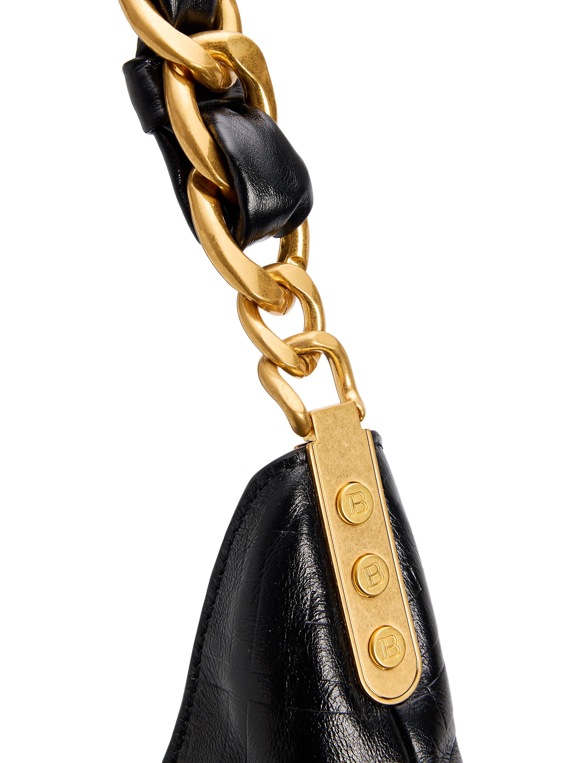 Balmain 1945 Soft Cabas Embossed Leather Hobo Bag | Saks Fifth Avenue