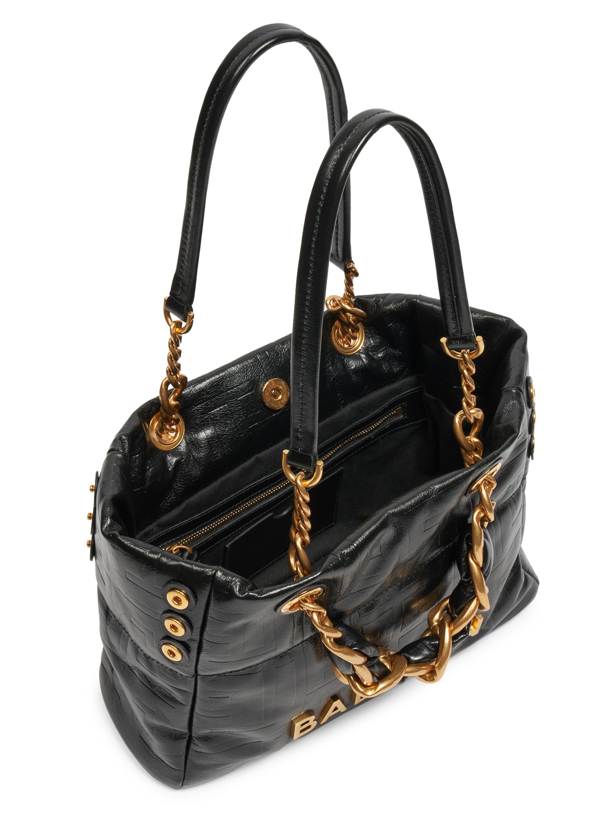 Balmain Soft Cabas Monogram Leather Tote Bag | Saks Fifth Avenue