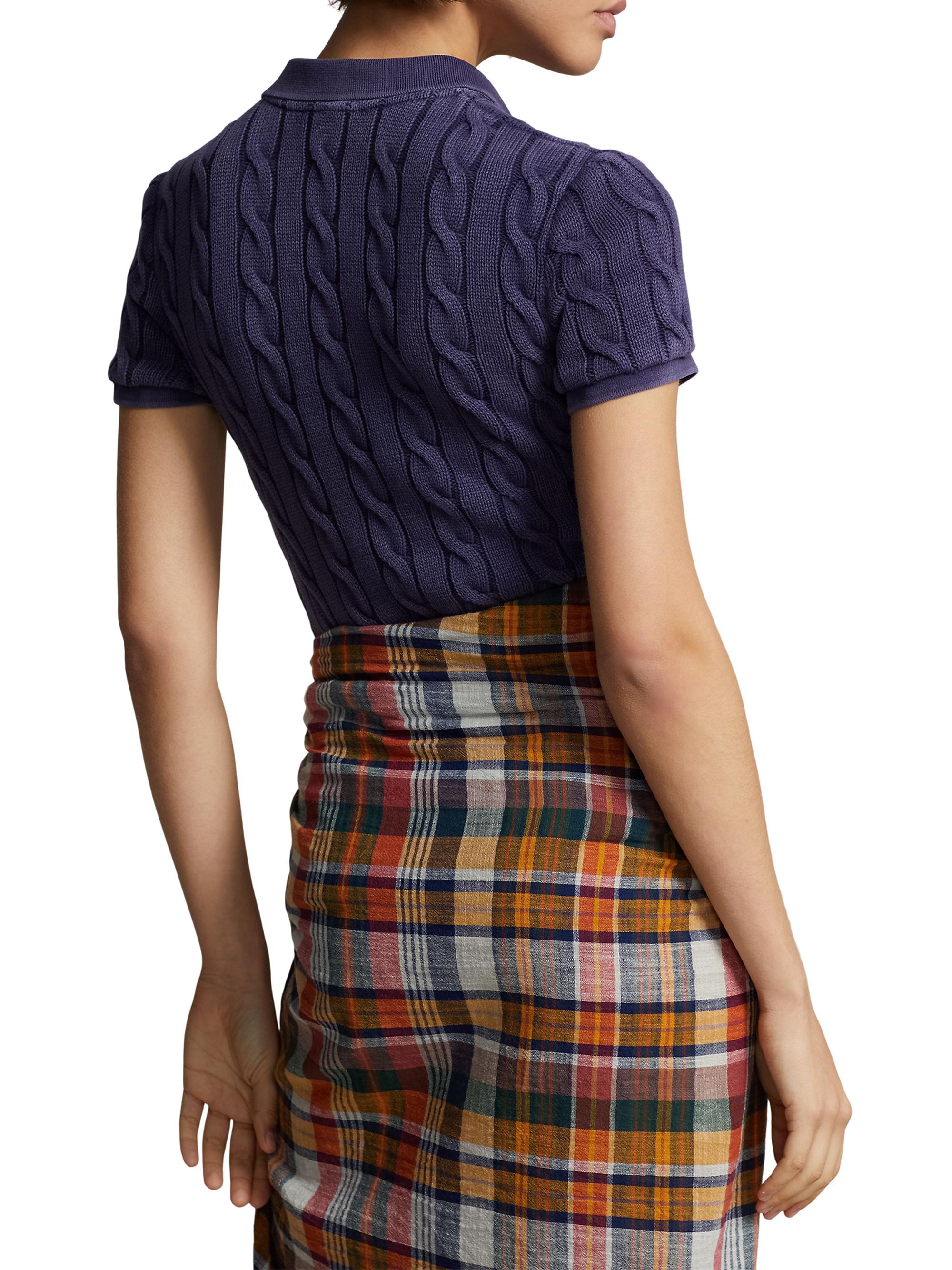 Polo Ralph Lauren Cable-Knit Polo Shirt | Saks Fifth Avenue