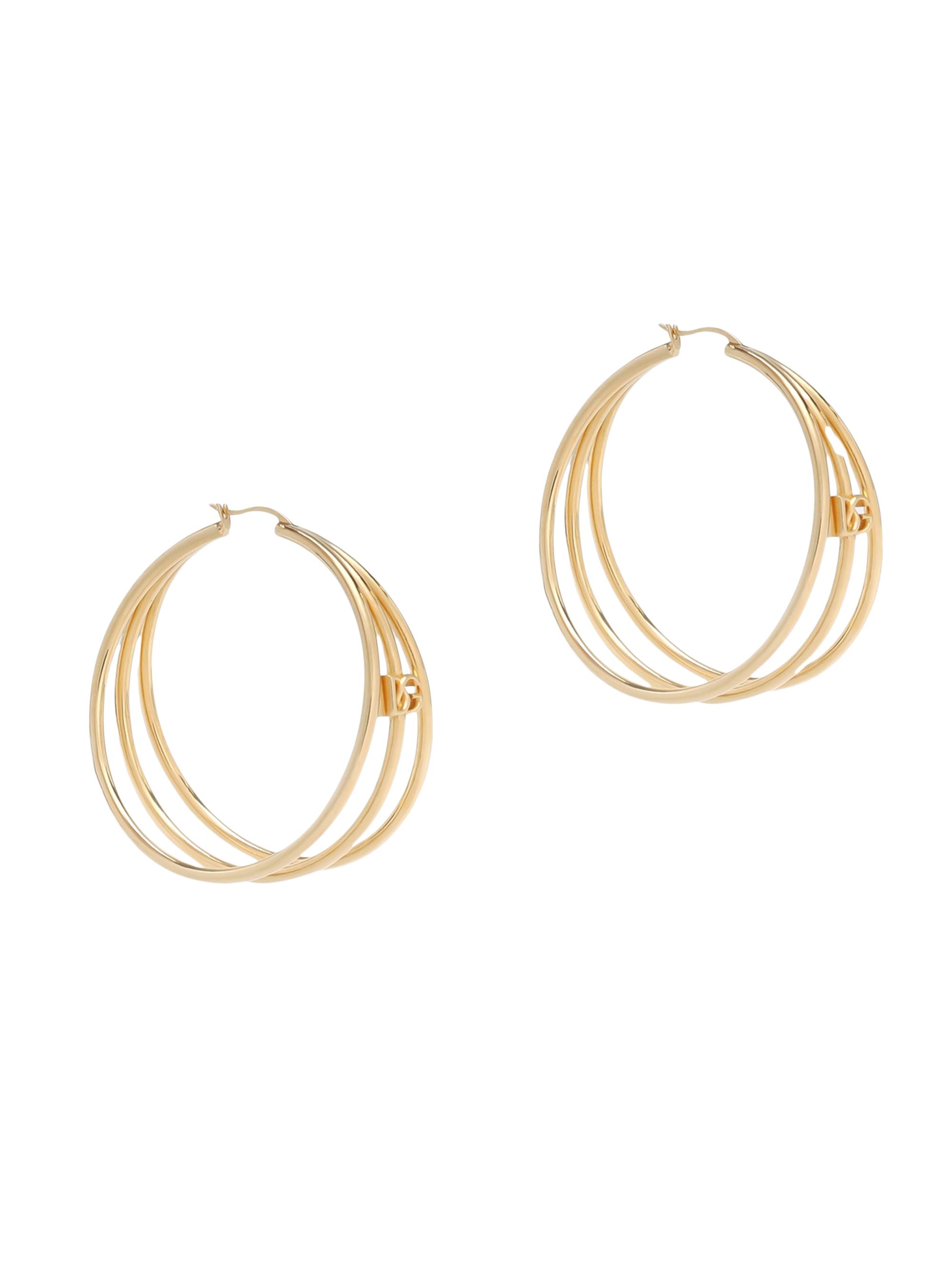 Dolce & Gabbana Women's Logo Goldtone Triple Hoop Earrings - Yellow Gold