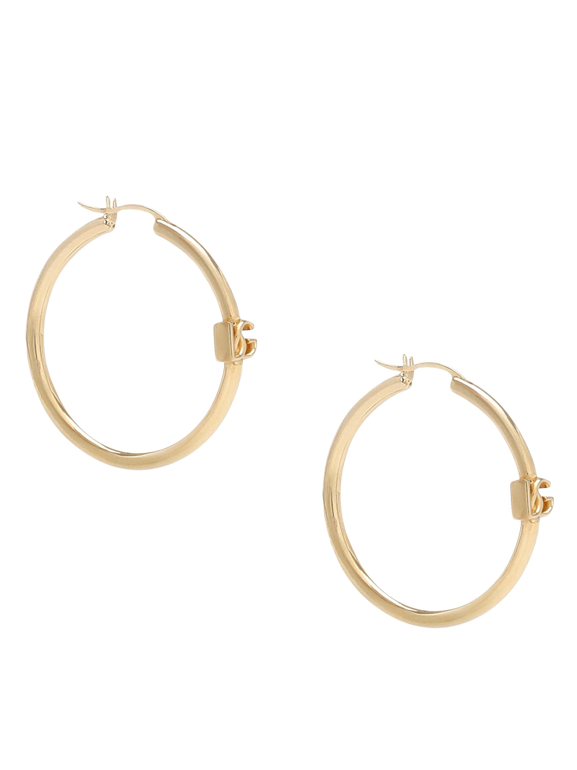 Dolce & Gabbana Women's Goldtone Monogram Hoop Earrings - Yellow Gold