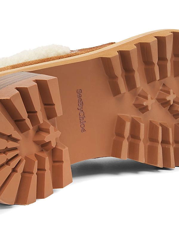 Shop See by Chloé Juliet Leather & Shearling Loafers | Saks Shop See by Chloé Juliet Leather & Shearling Loafers | Saks