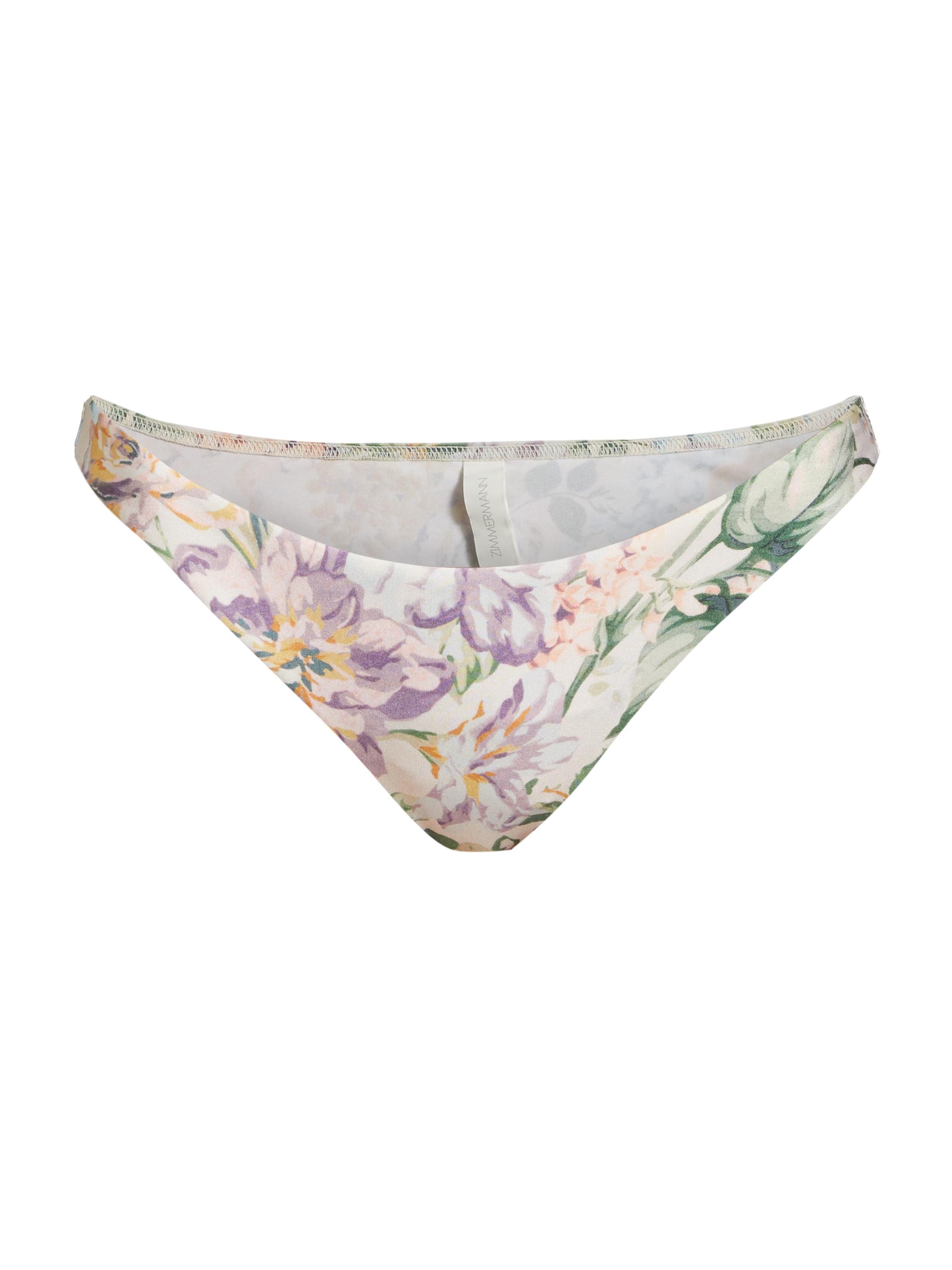Zimmermann Women's Halliday Low-Rise Bikini Bottom - Multi Water Colour Floral