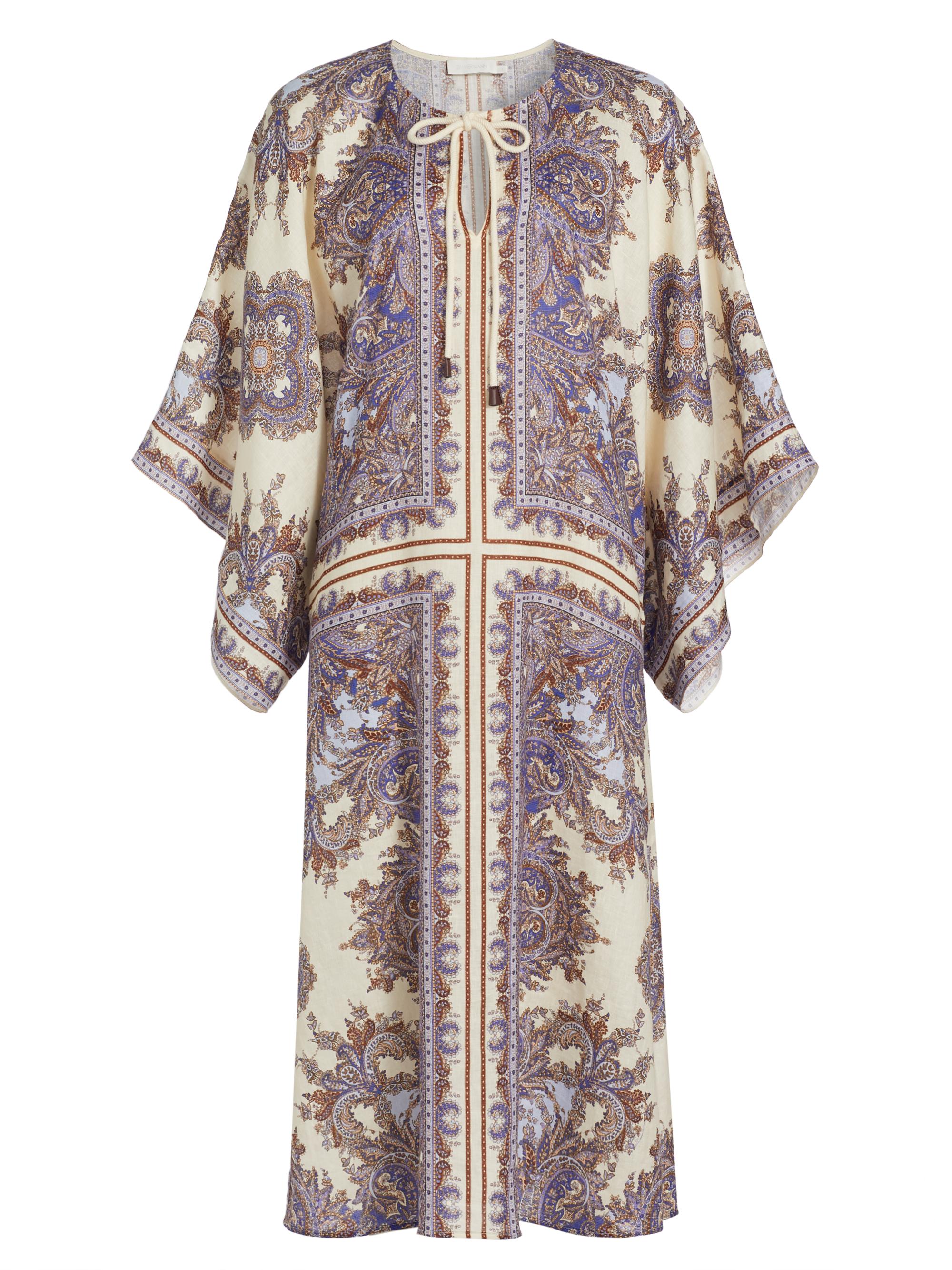 Zimmermann Women's Ottie Oversized Linen Cover-Up - Purple Paisley