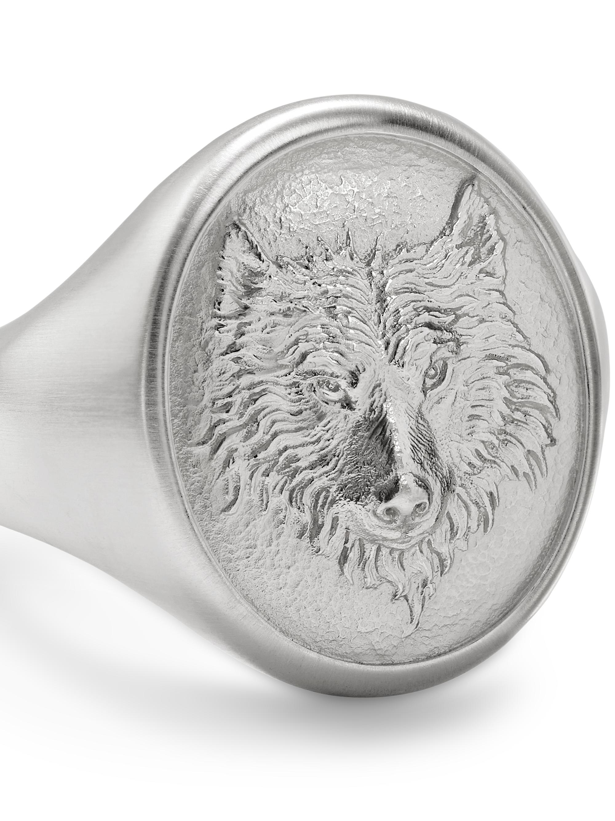 David Yurman Petrvs Wolf Signet Ring in Sterling Silver | Saks