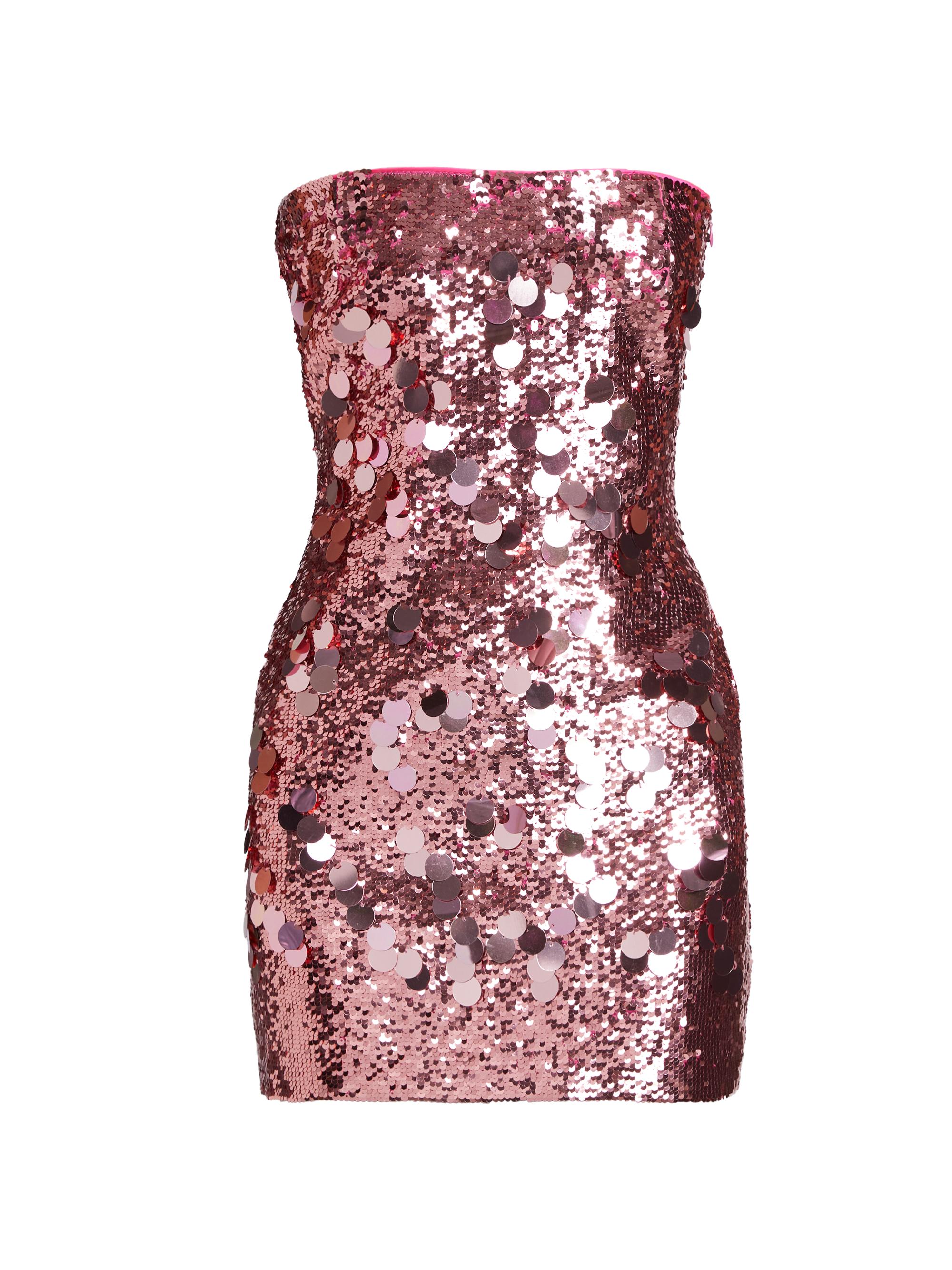 Guizio Women's Sequined Strapless Tube Minidress - Light Pink