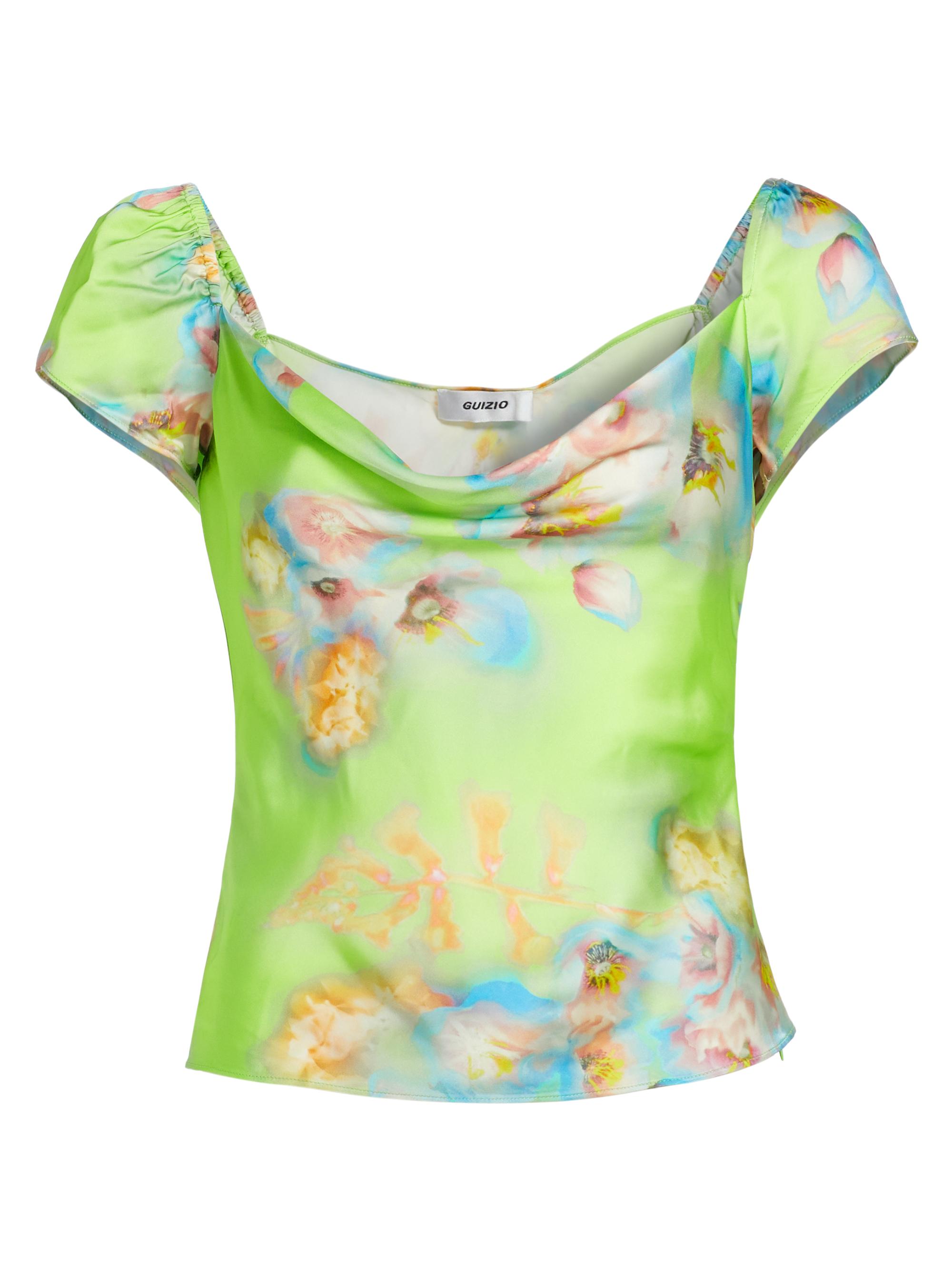Guizio Women's Pienza Floral Cowlneck Top - Ardere Print