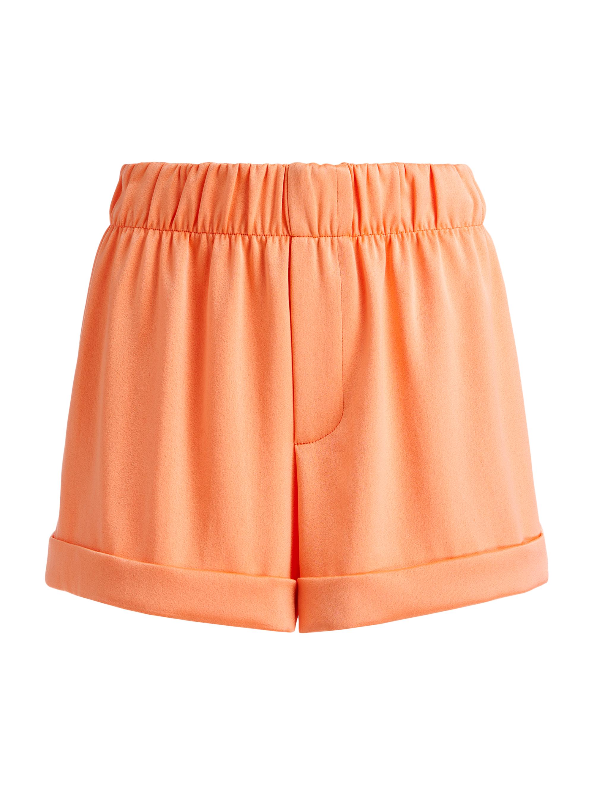 Alice + Olivia Women's Toyo Satin-Finish Cuffed Shorts - Coral