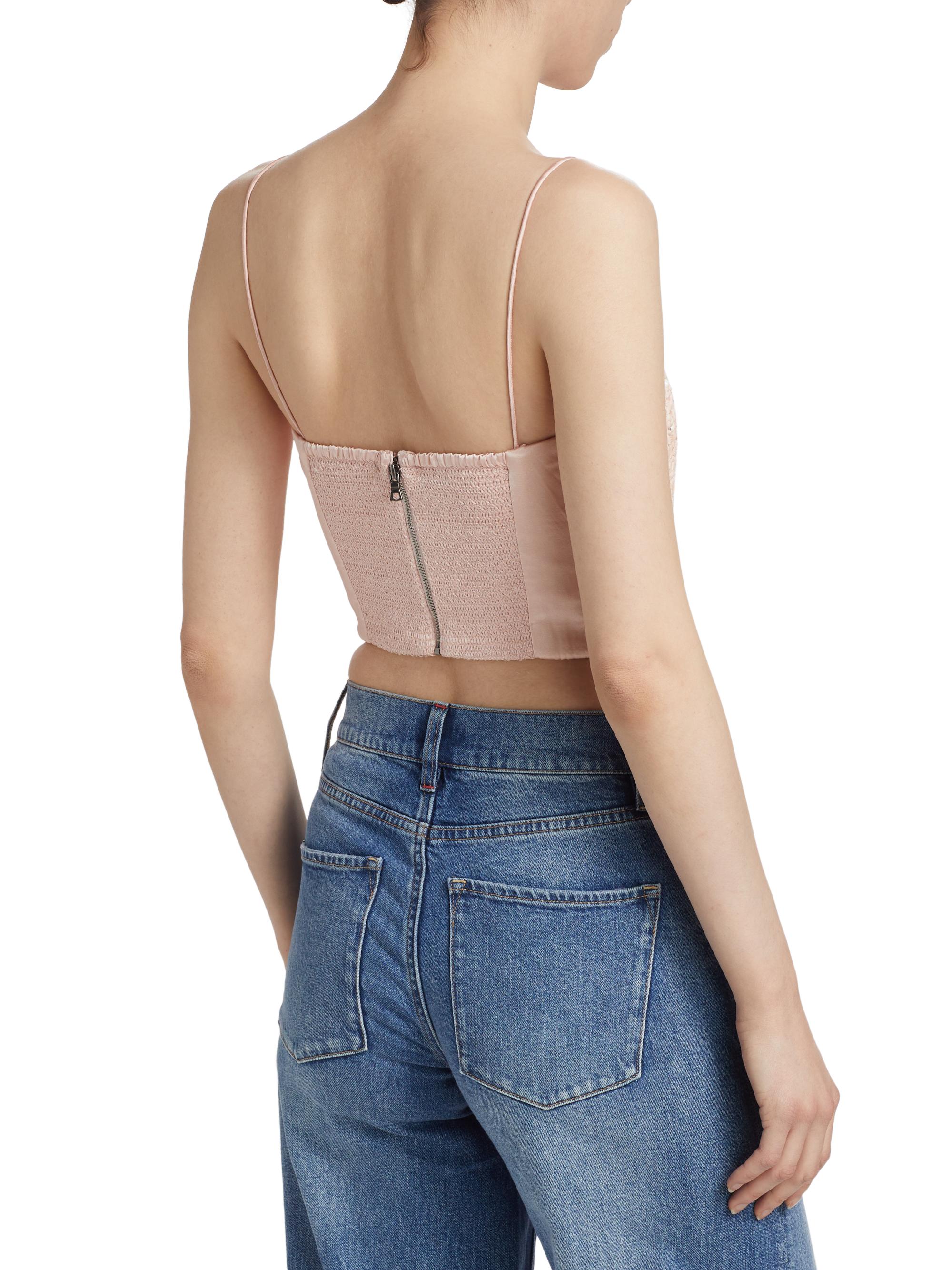 Alice + Olivia Ceresi Crystal-Embellished Crop Top | Saks