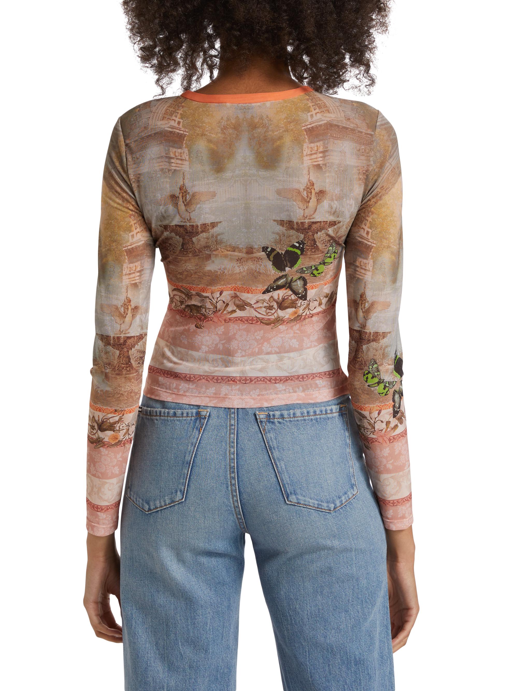 Alice + Olivia Delaina Versailles Mesh Top | Saks Fifth Avenue