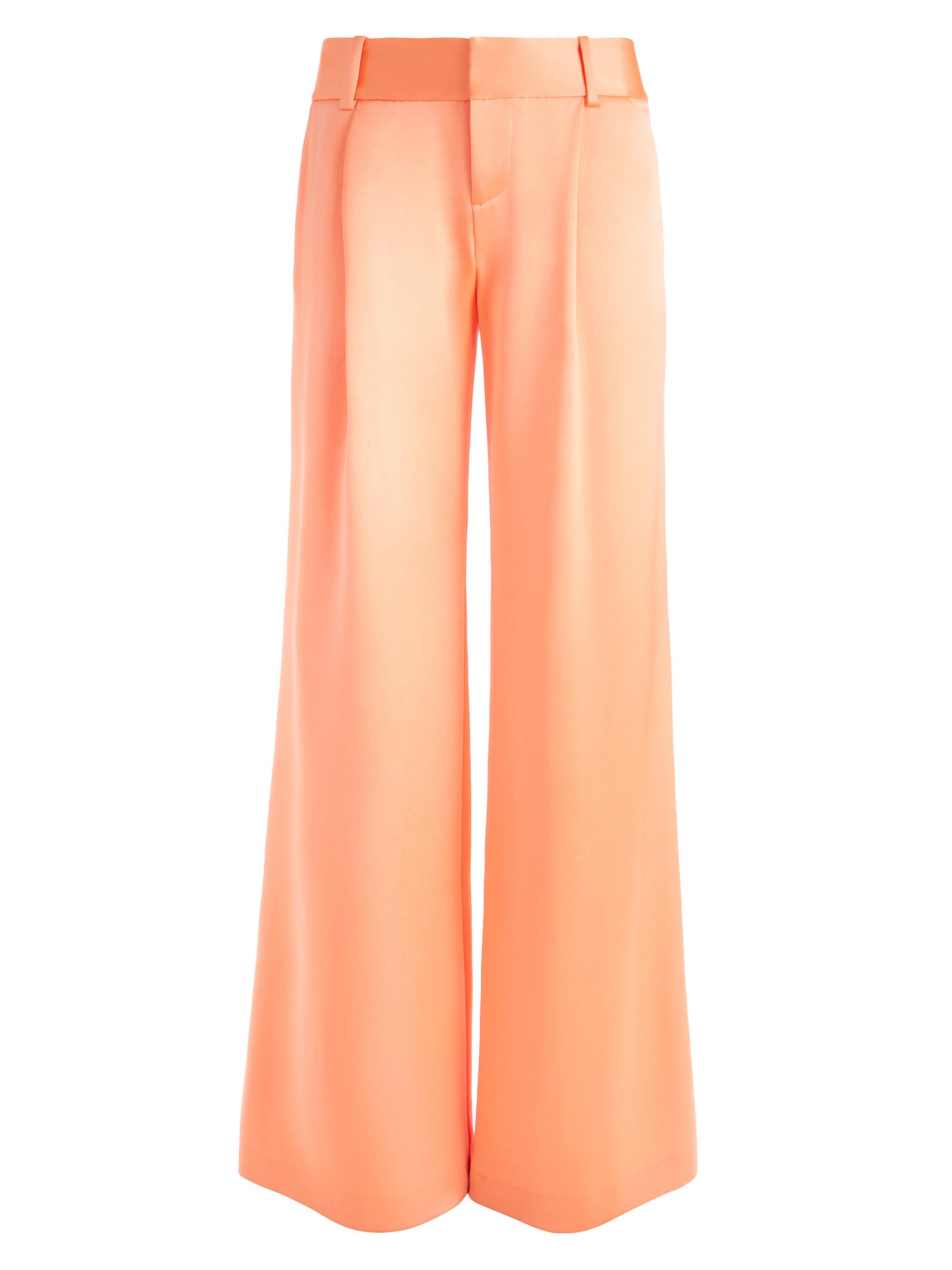 Alice + Olivia Women's Eric Satin Low-Rise Pants - Coral