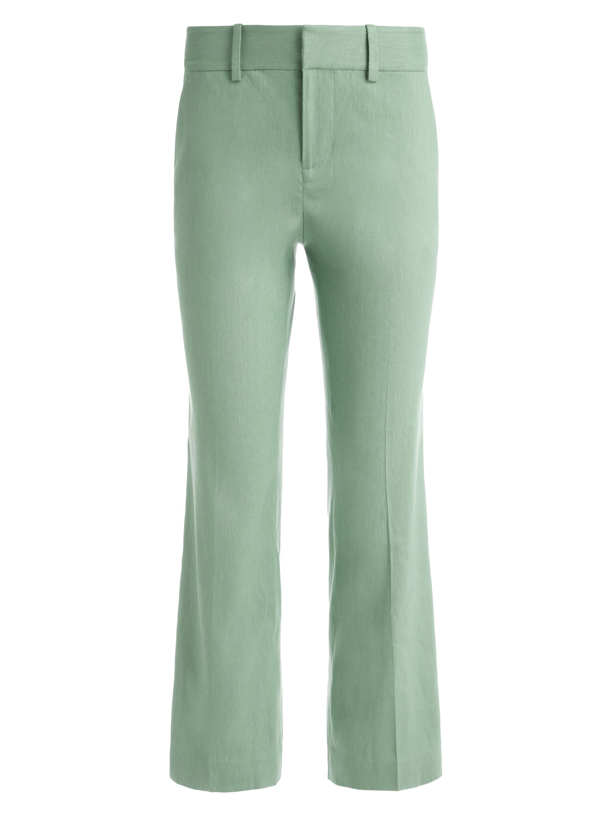 Alice + Olivia Women's Janis Linen-Blend Crop Pants - Sage