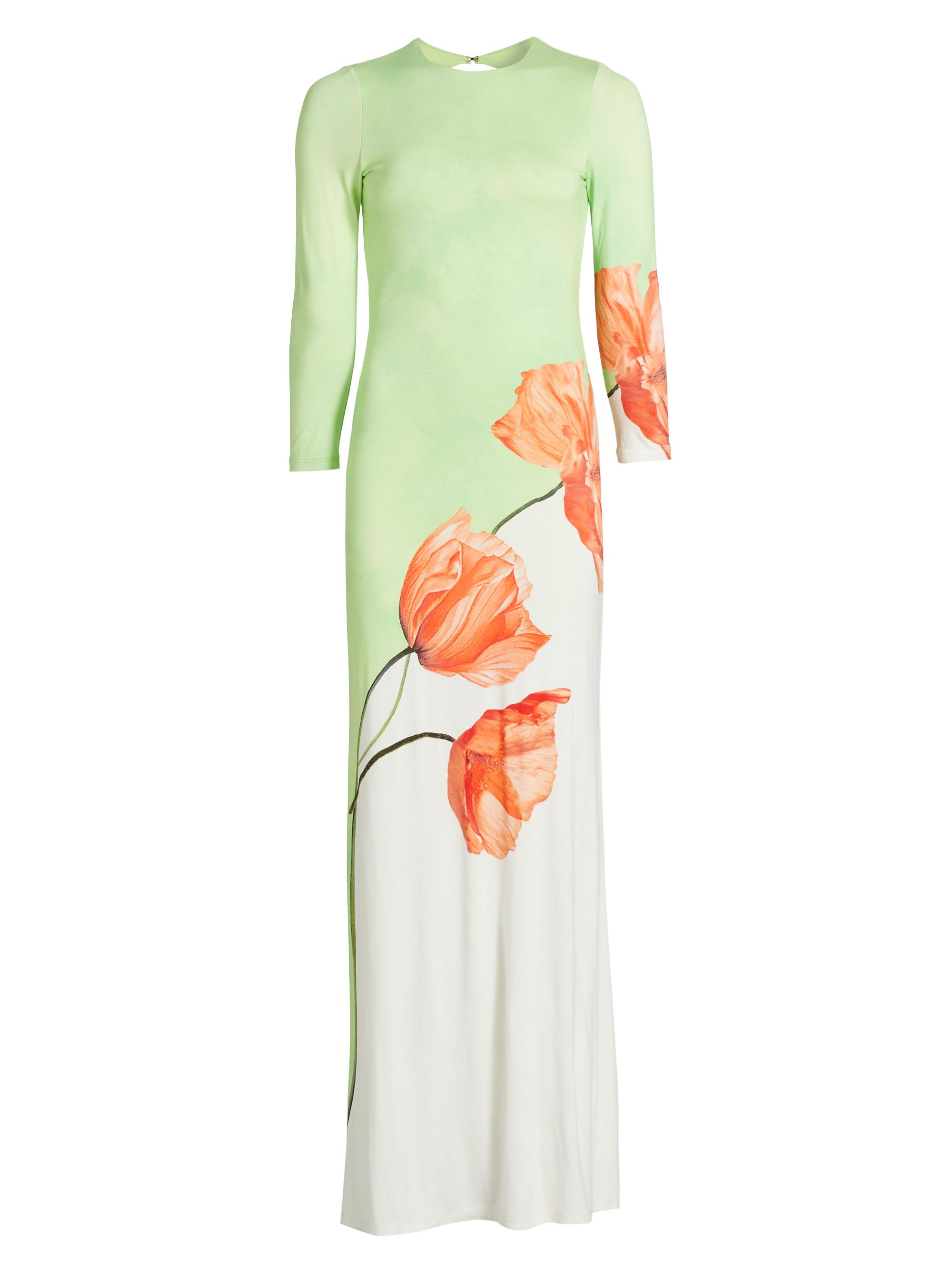 Alice + Olivia Women's Delora Floral Viscose Maxi Dress - Dream Life Sharp Green