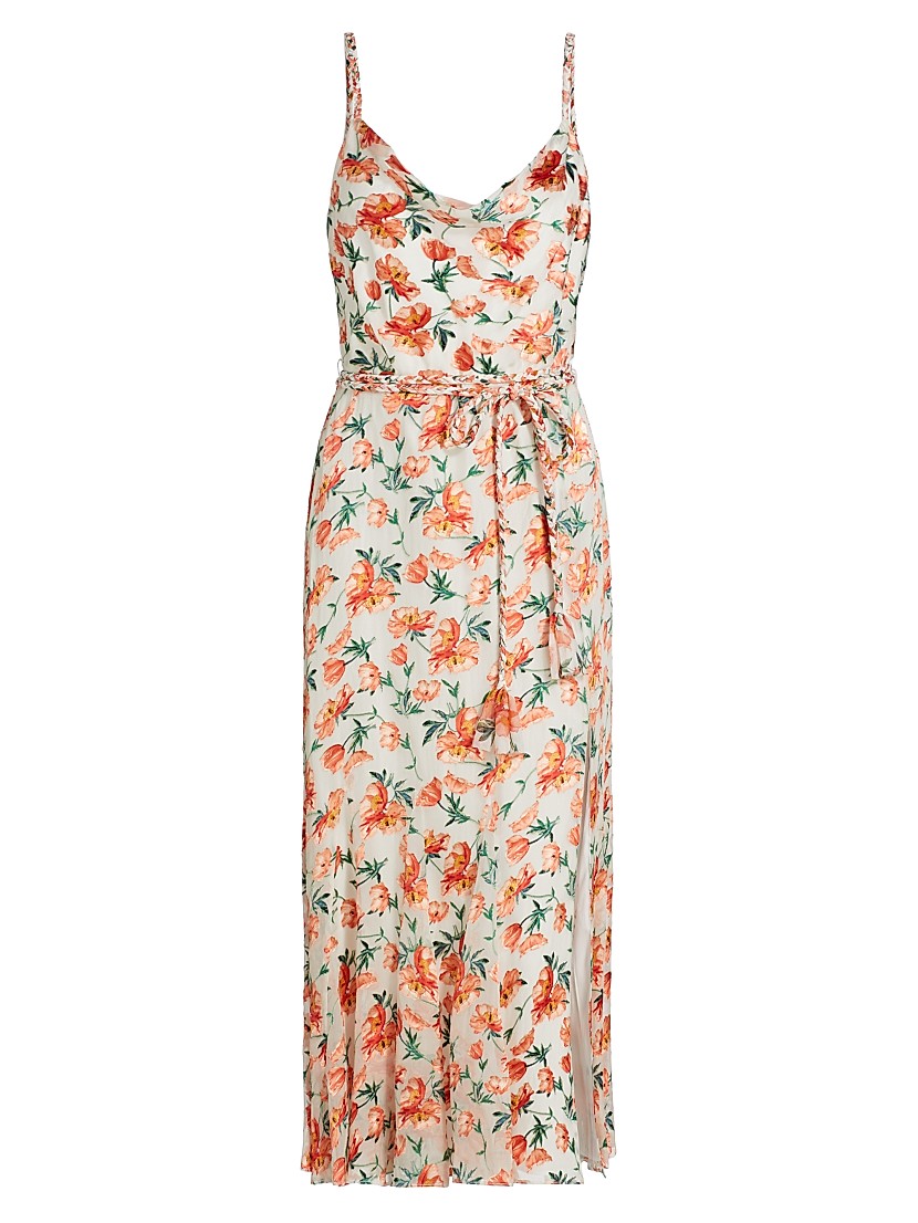 Shop Alice + Olivia Lissa Floral Cowl Midi-Dress | Saks Shop Alice + Olivia Lissa Floral Cowl Midi-Dress | Saks