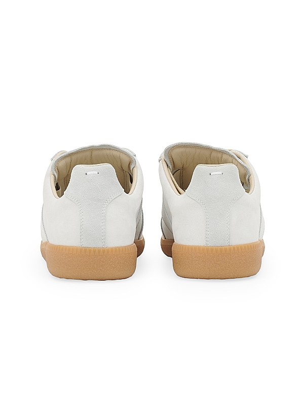 Shop Maison Margiela Replica Contrast-Trim Leather Low-Top Shop Maison Margiela Replica Contrast-Trim Leather Low-Top