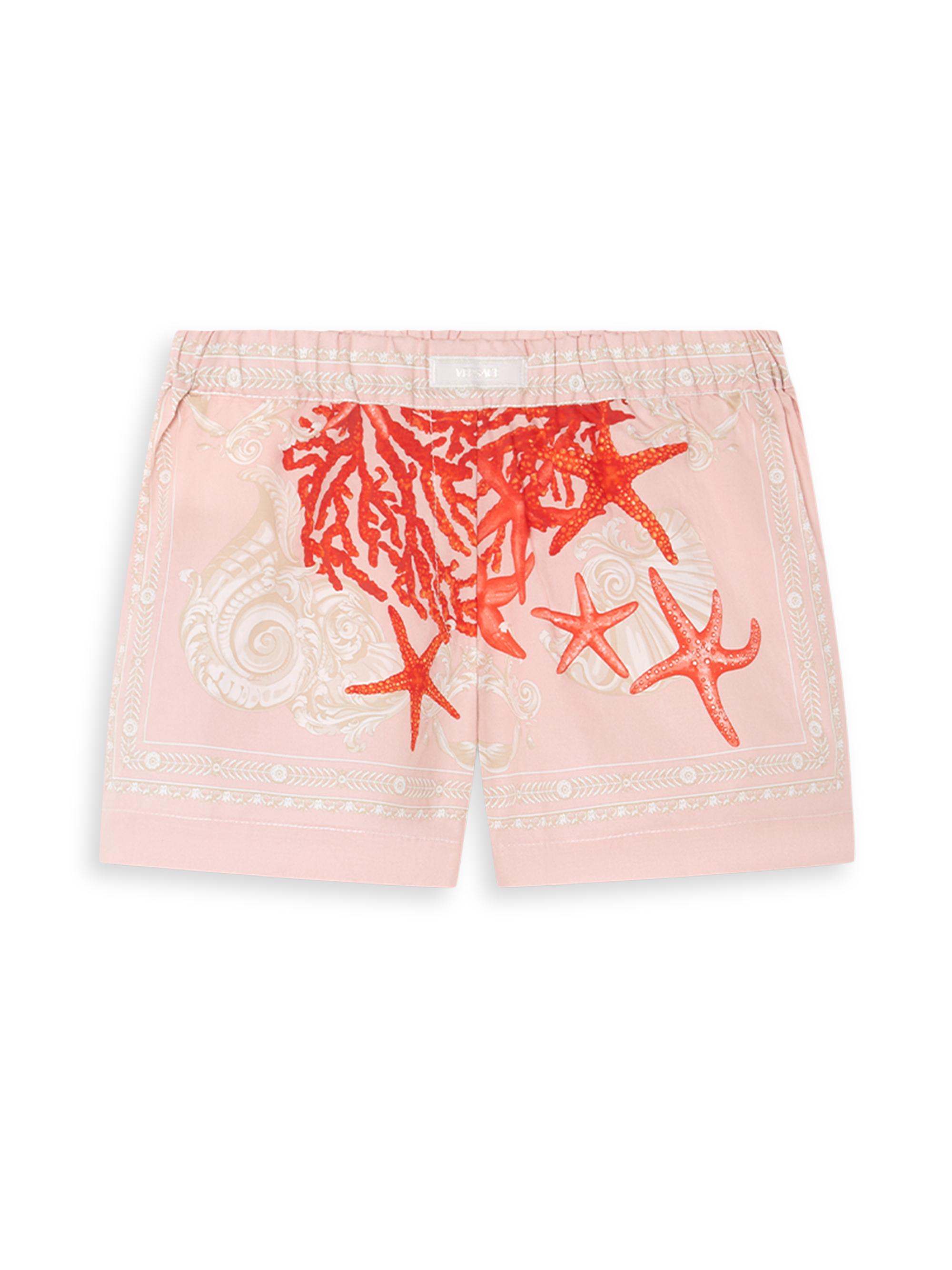 Versace Little Girl's & Girl's Sea Barocco Poplin Shorts - Pink