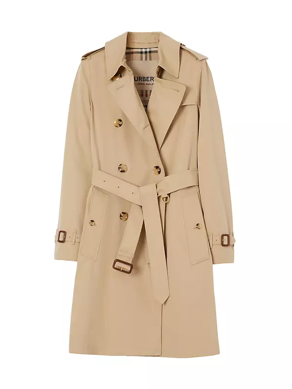 Shop Burberry Kensington Double-Breasted Trench Coat | Saks Fifth 