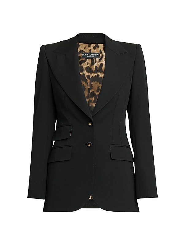 Shop Dolce&Gabbana Single-Breasted Wool-Blend Jacket | Saks Shop Dolce&Gabbana Single-Breasted Wool-Blend Jacket | Saks