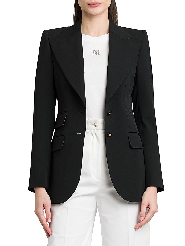 Shop Dolce&Gabbana Single-Breasted Wool-Blend Jacket | Saks Shop Dolce&Gabbana Single-Breasted Wool-Blend Jacket | Saks